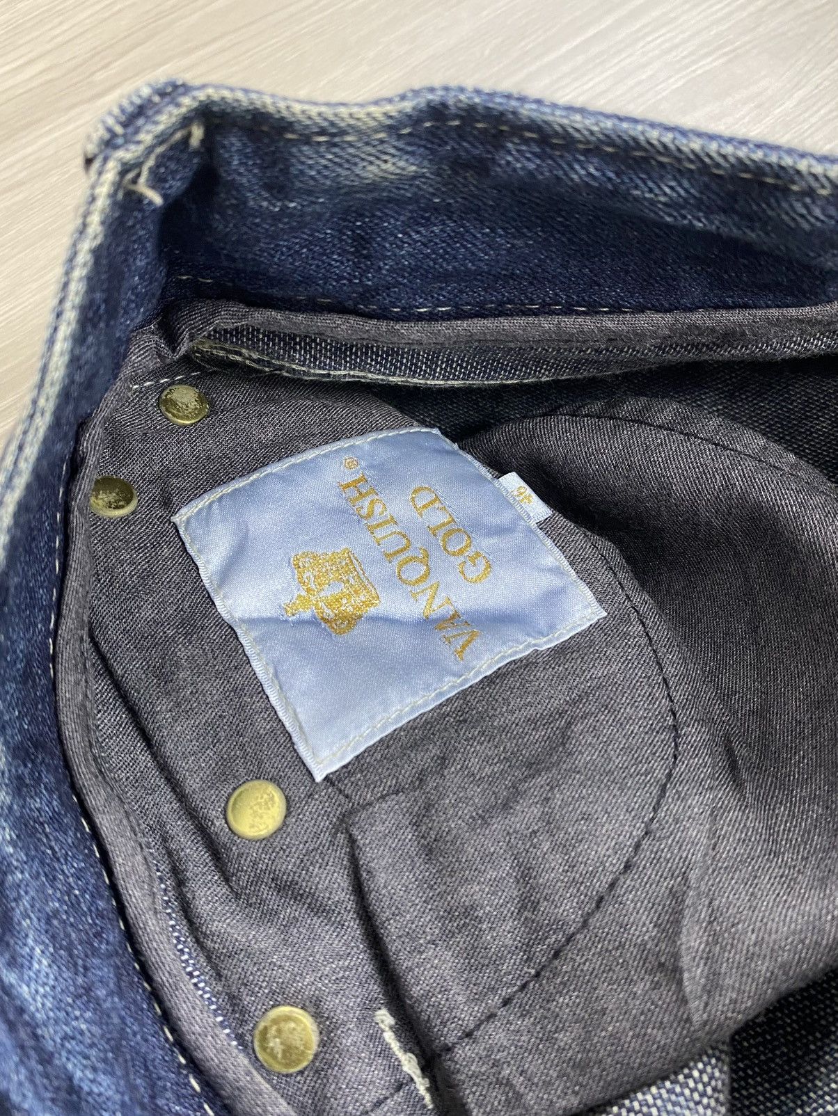 GOSTAR DE FUGA × If Six Was Nine × Le Grande Bleu (L.G.B.) 2000s Vanquish Gold Distressed Punk Y2K Lgb Flared Jeans Size US 32 / EU 48 - 10 Thumbnail