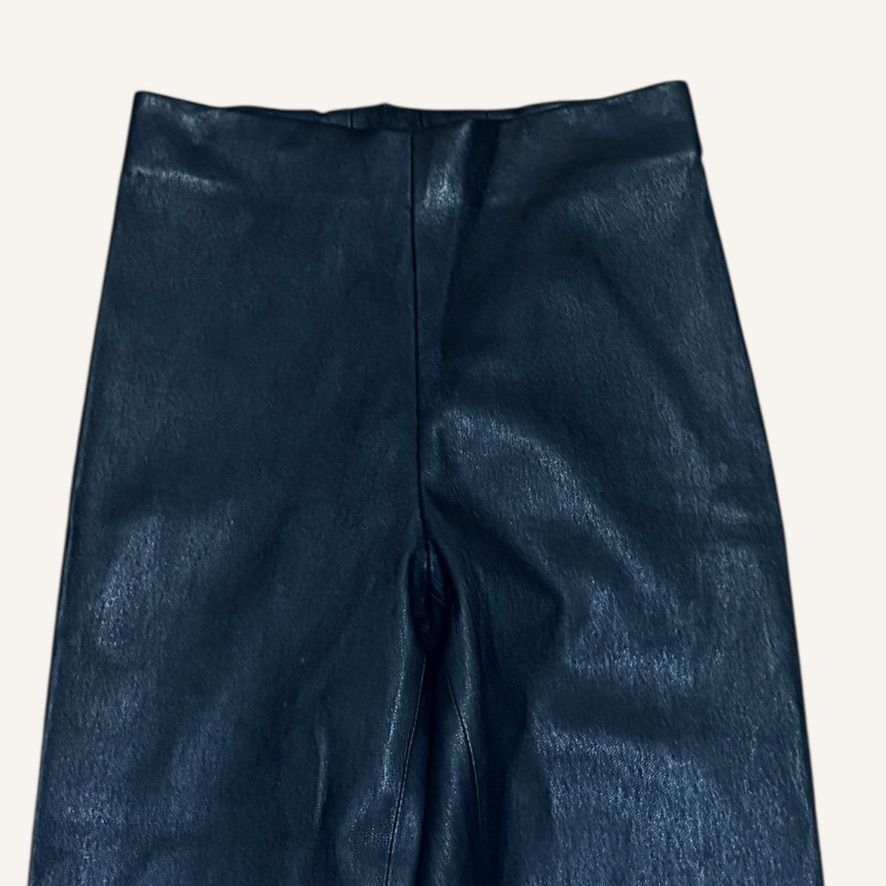 Vince Vince Leather Leggings Pants XXS Black Lambskin Women Pull O Size 24" / US 00 / IT 34 - 5 Thumbnail