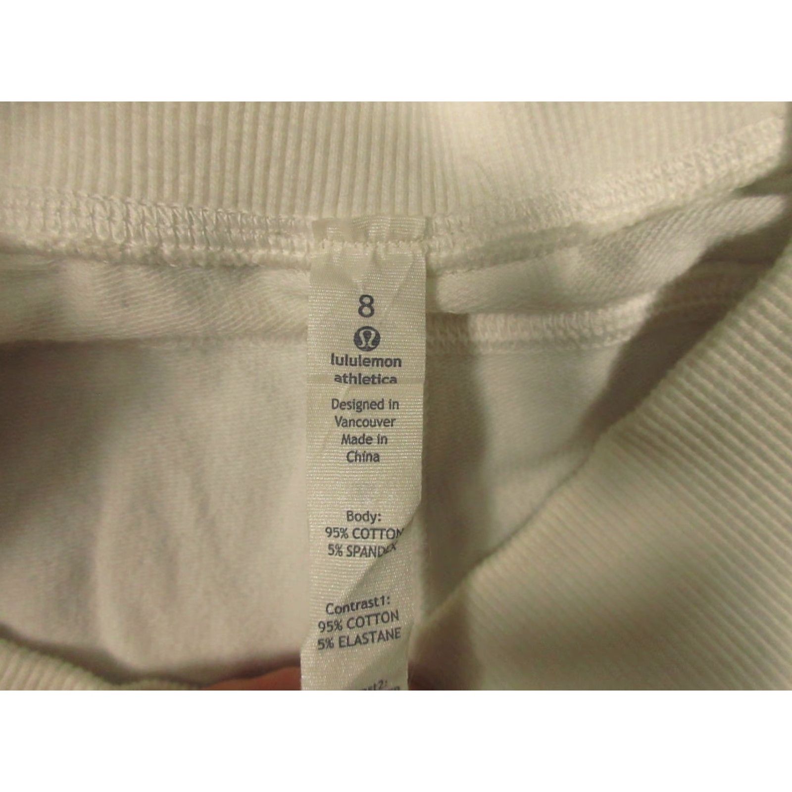 Lululemon Lululemon Jogger Women Size 8 White Cotton Stretch Performance Tapered Leg Pockets Elastic Waist 30x26 Activewear Size 30" / US 8 / IT 44 - 3 Thumbnail