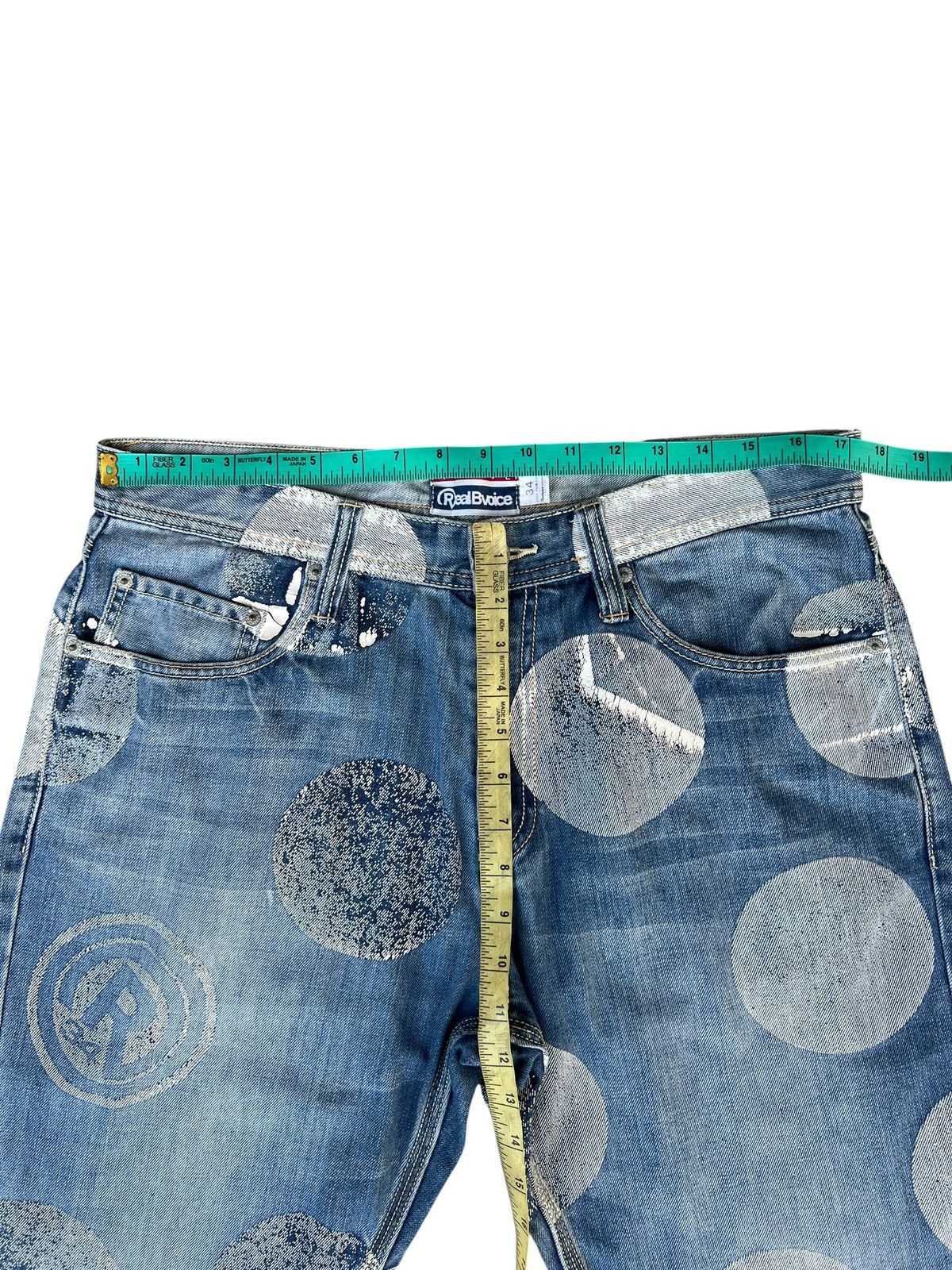 Vintage RealBVoice Japan Huge Dot Denim Short Pant Size US 34 / EU 50 - 4 Thumbnail