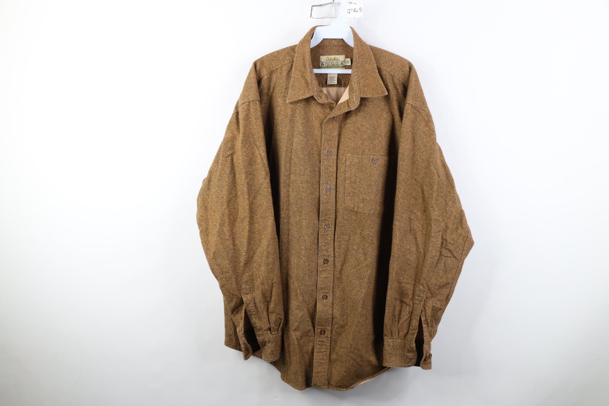 Cabelas Vintage Cabelas Deerskin Chamois Cloth Collared Button Shirt Size US XL / EU 56 / 4 - 1 Thumbnail