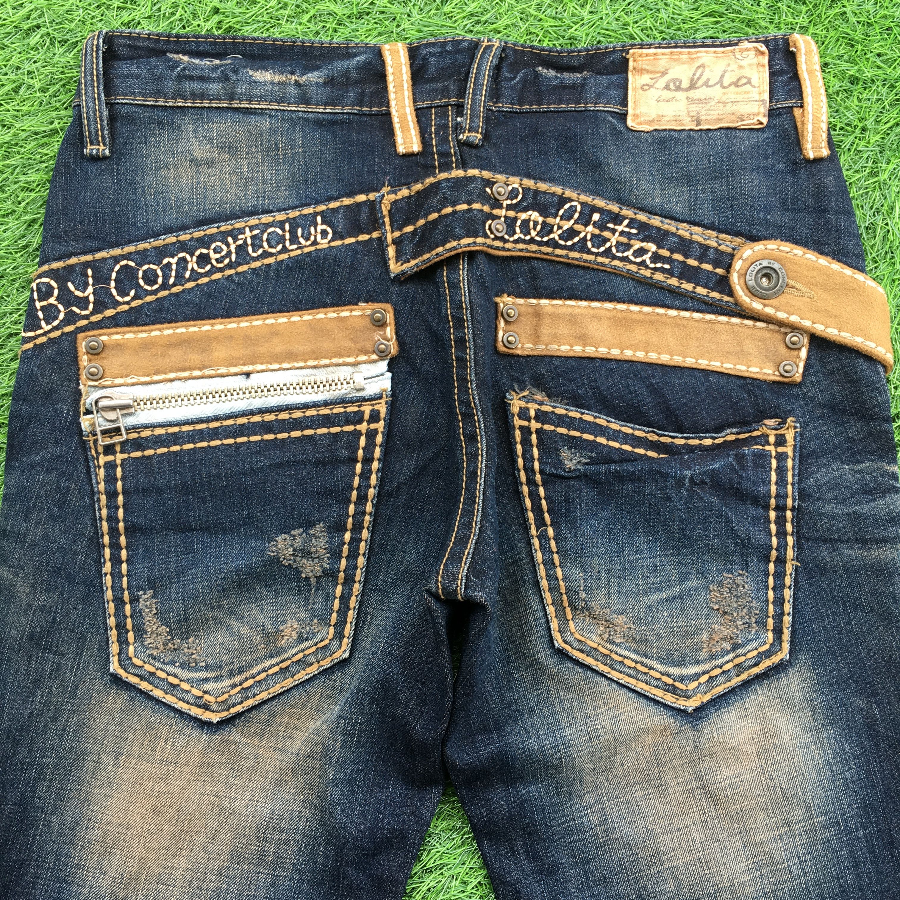 Japanese Brand × Jean Japanese embellished slim straight jeans D-1104 Size US 29 - 4 Thumbnail