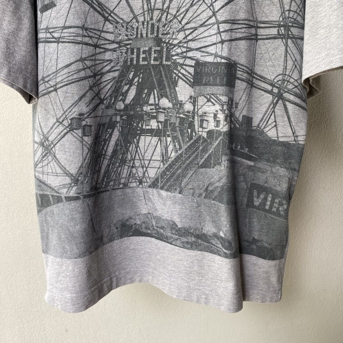 Comme des Garcons Homme COMME des GARCONS HOMME Ferris Wheel Grey Graphic Print Tee Size US S / EU 44-46 / 1 - 8 Thumbnail