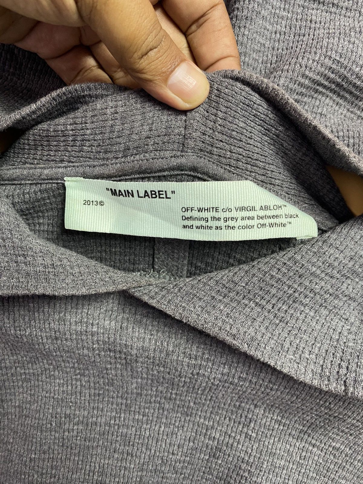 Off-White Off-White Main Label Owl Waffle Hoodie Black White Quote Size US XL / EU 56 / 4 - 3 Thumbnail