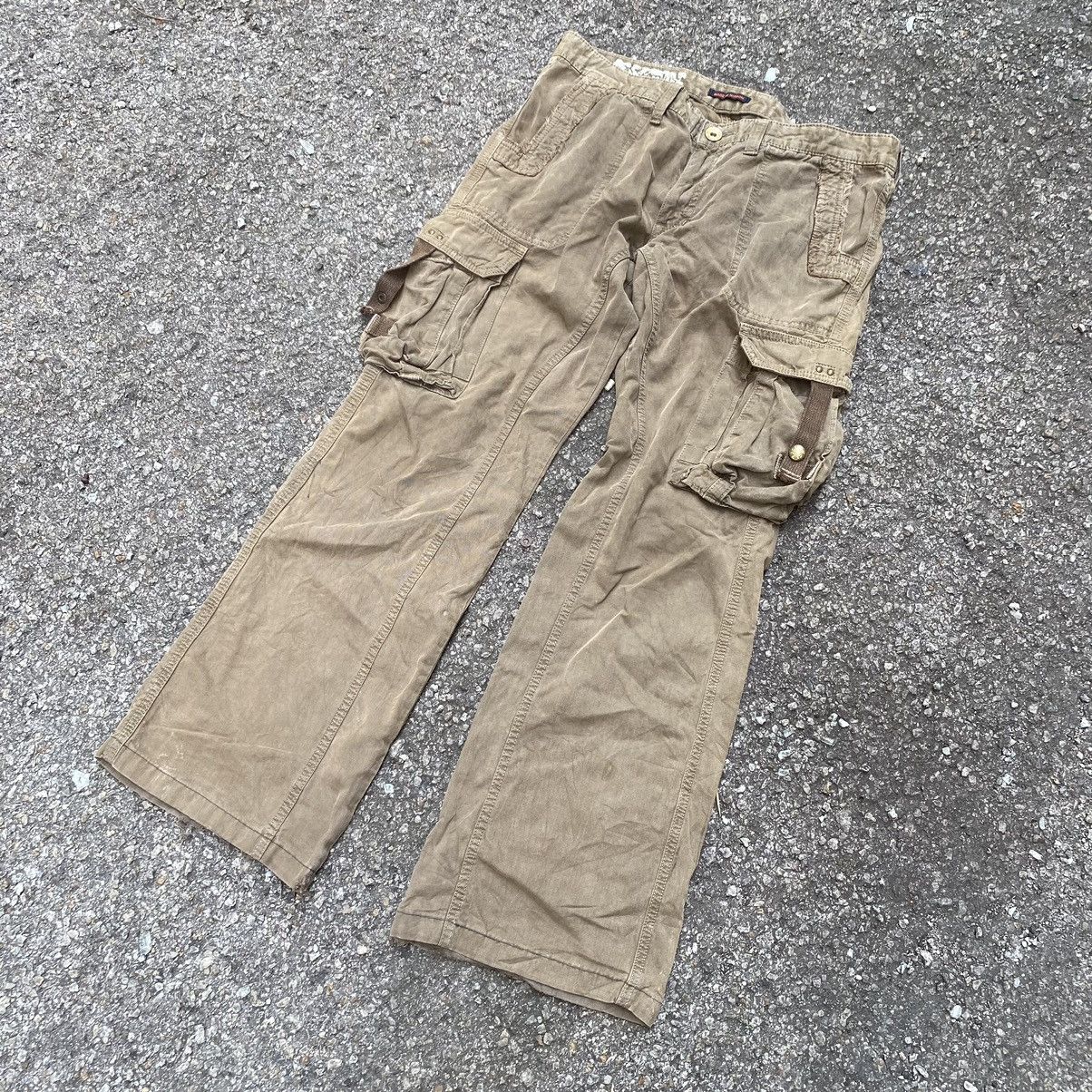 image of Hysteric Glamour x Surplus Flare Pants Surplus Japan Cargo Low Rise Trousers in Green (Size 33)