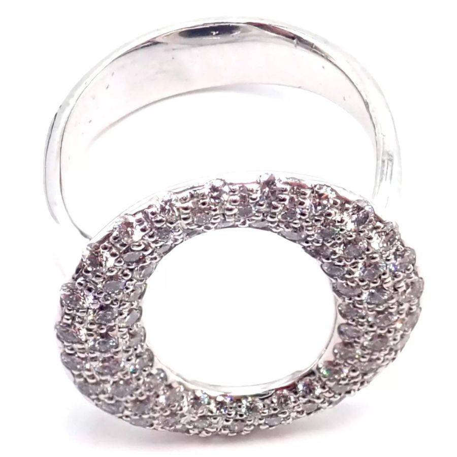 Tiffany & Co. Tiffany & Co Elsa Peretti Sevillana Platinum Diamond O Ring Size ONE SIZE - 6 Thumbnail