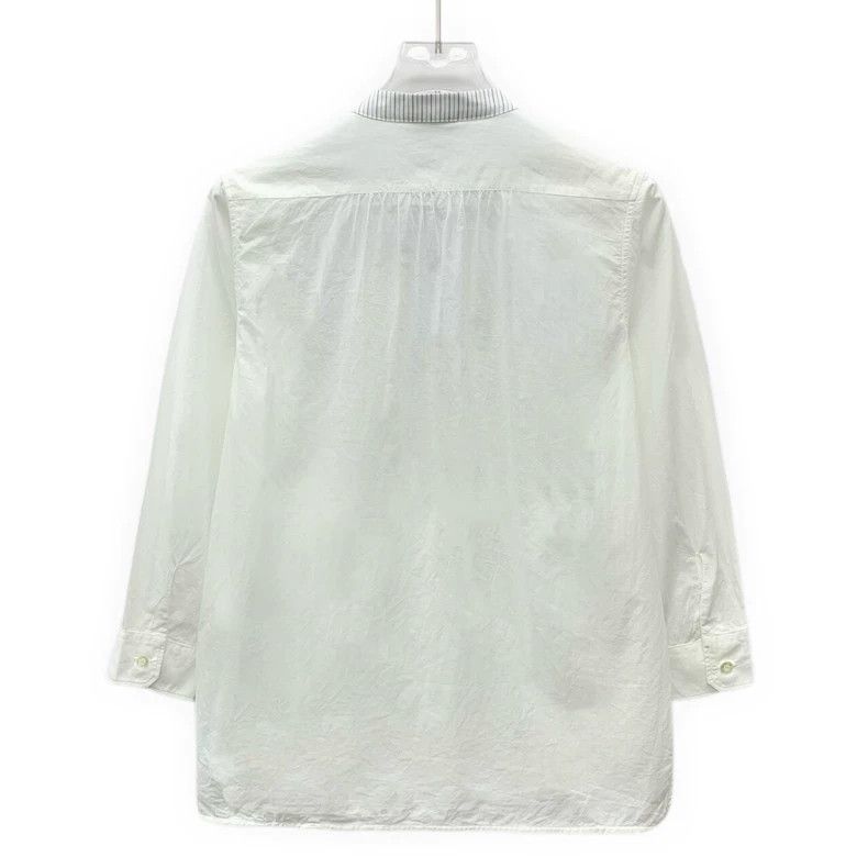 Gucci Gucci Size8 White striped cotton round neck single-breasted Size M / US 6-8 / IT 42-44 - 2 Thumbnail