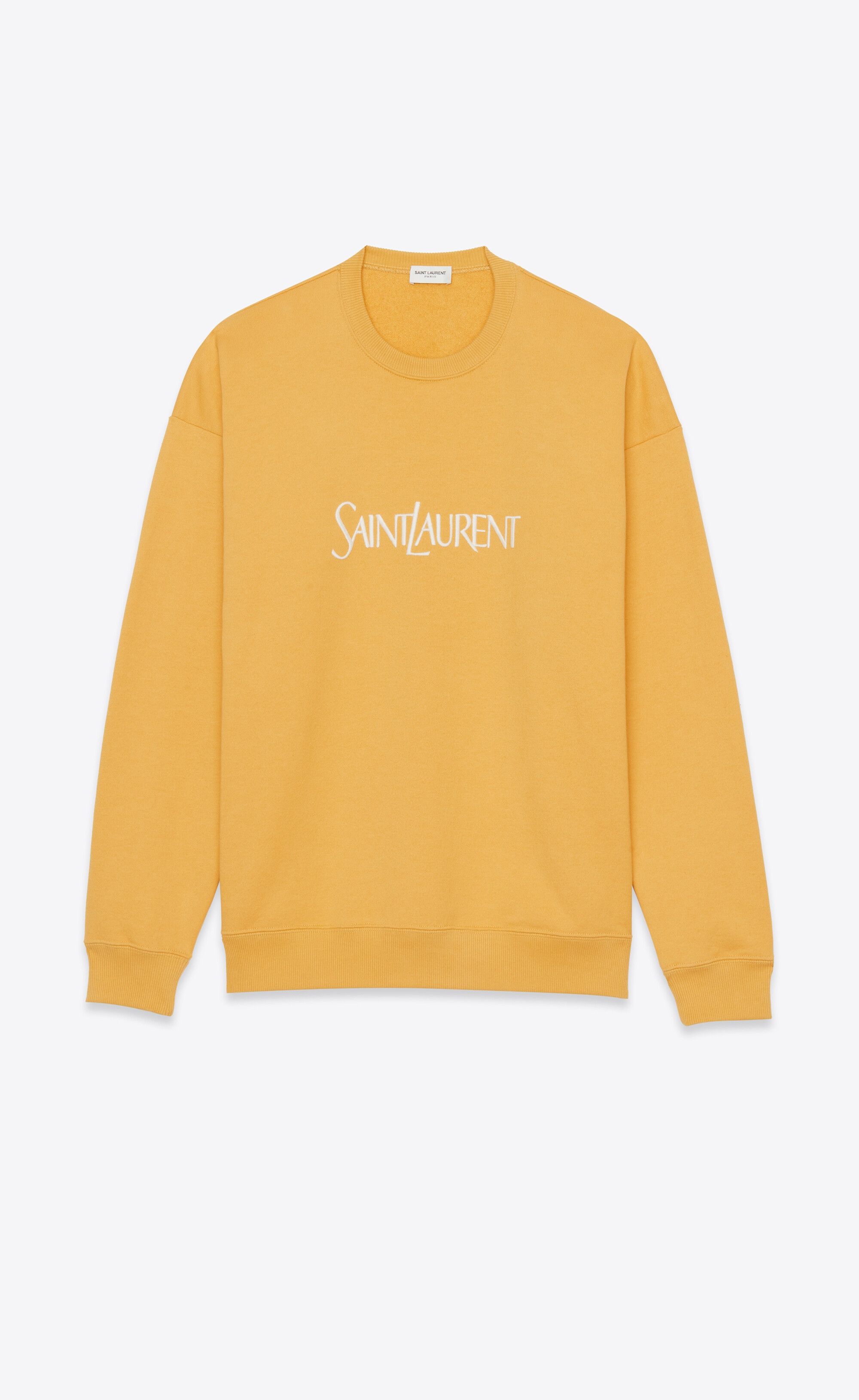 Saint Laurent Paris oc11z0126 782051 Sweatshirt & Hoodie in Yellow Size US XS / EU 42 / 0 - 1 Thumbnail