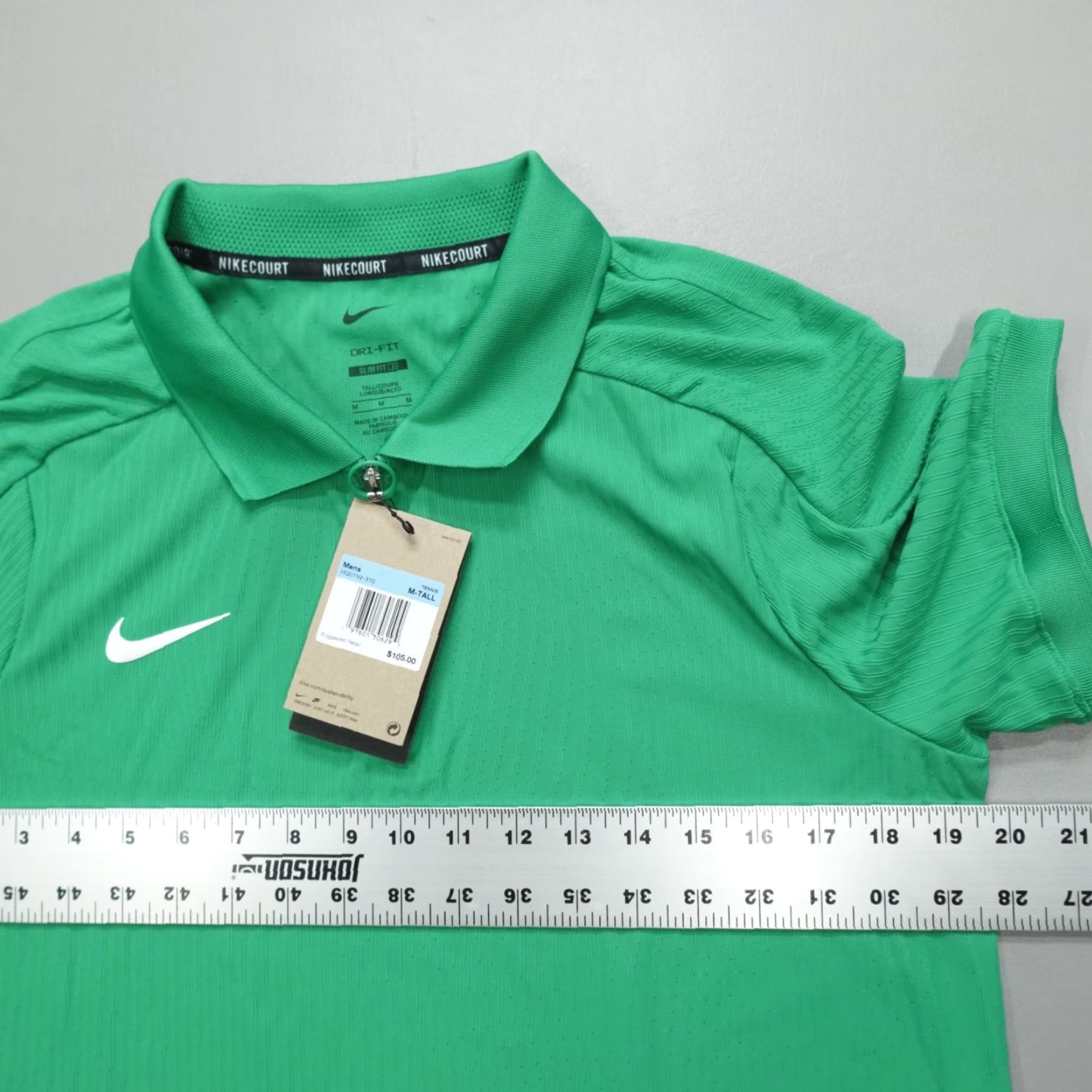 Nike Nike Court Slam ADV 1/4 Zip Tennis Polo Men MT Green Nike Court Slam ADV Polo 1/4 Zip Slim Fit Big & Tall MT Mens Green Polo Sports Tennis Size US M / EU 48-50 / 2 - 6 Thumbnail