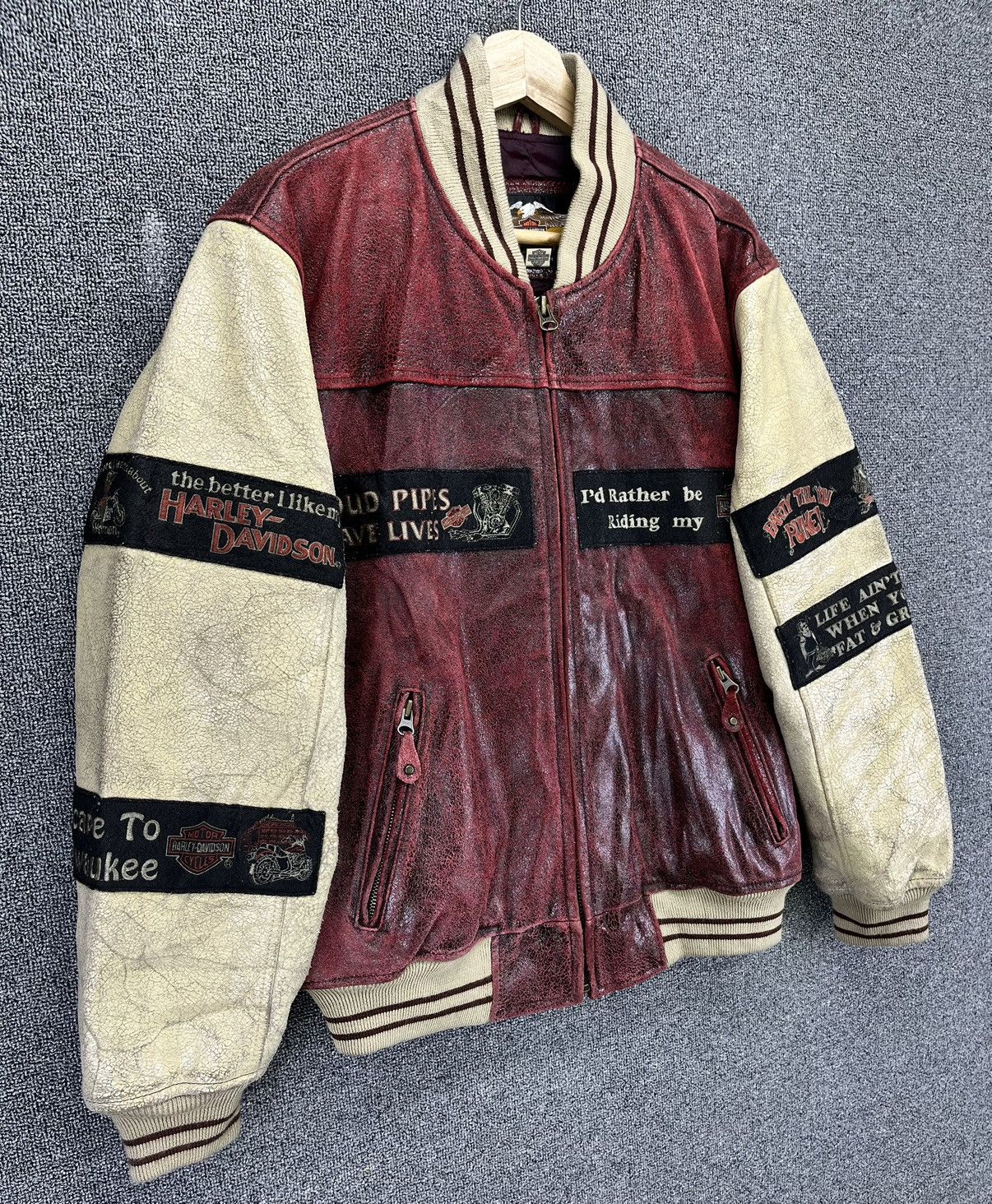 Harley Davidson Vintage Harley Davidson Rare Racing Leather Jacket Size US M / EU 48-50 / 2 - 6 Thumbnail