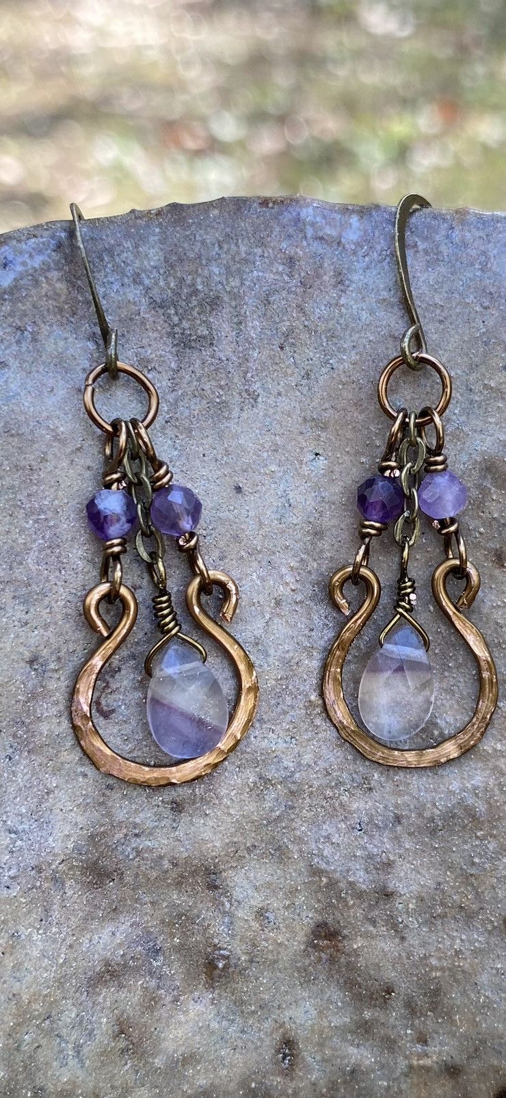 Handmade Fluorite Drop Earrings Size ONE SIZE - 2 Thumbnail