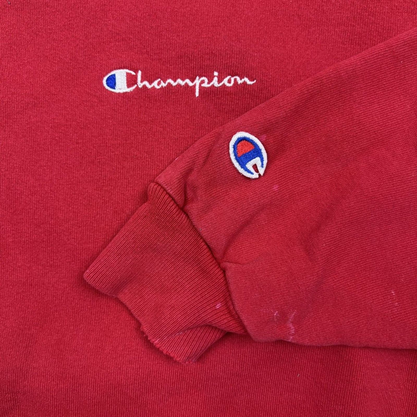 Champion × Vintage Vintage 90s Champion Sweatshirt Reverse Weave Faded Bleached Size US L / EU 52-54 / 3 - 2 Thumbnail