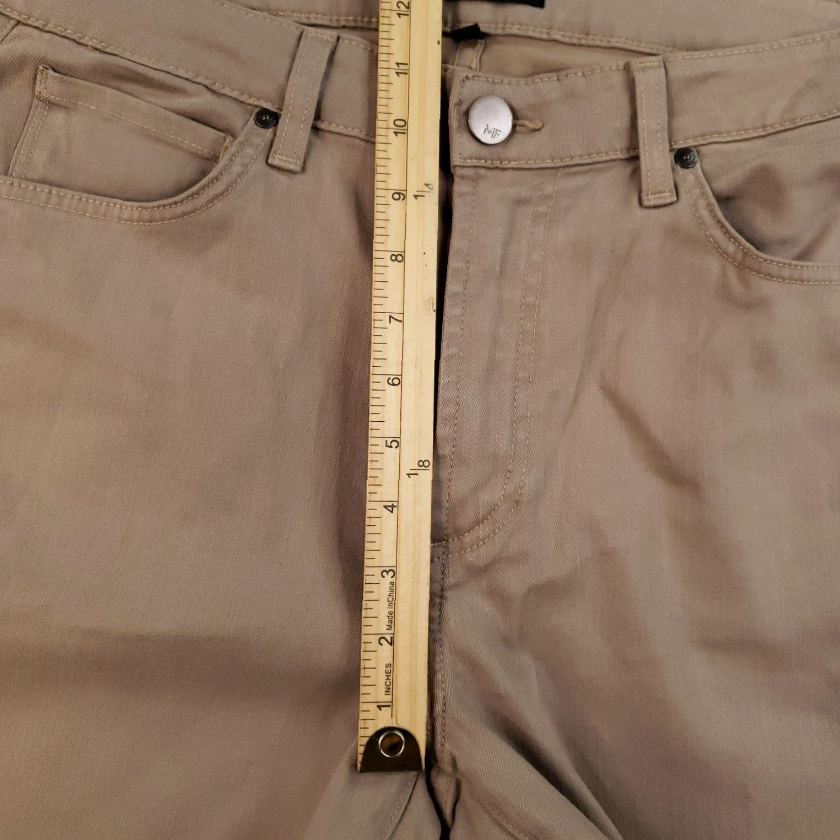 MONFRERE Monfrere Brando Slim Fit Jeans 5 Pocket Beige Green Cotton Polyurethane Regular 32x25 Mens Jeans Straight 5-Pocket USA Vintage No Size US 32 / EU 48 - 7 Thumbnail
