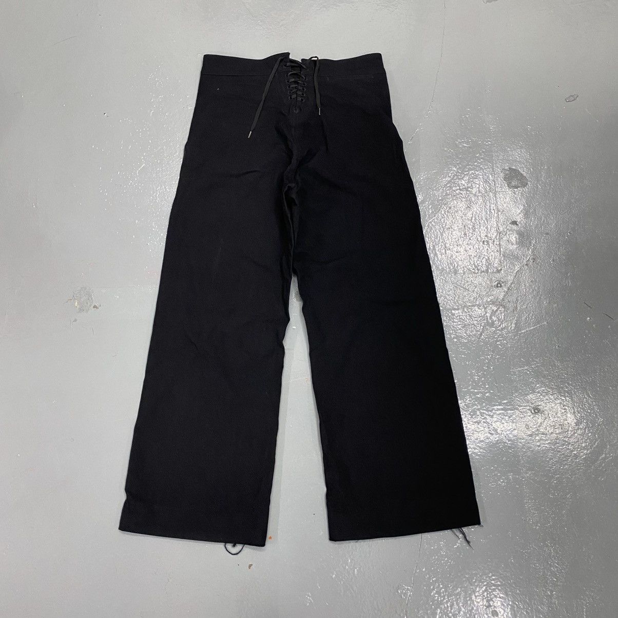 If Six Was Nine Rare Vintage Baggy Flare Laces Pants Maniac Mudmax Lgb Punk Size US 33 - 4 Thumbnail