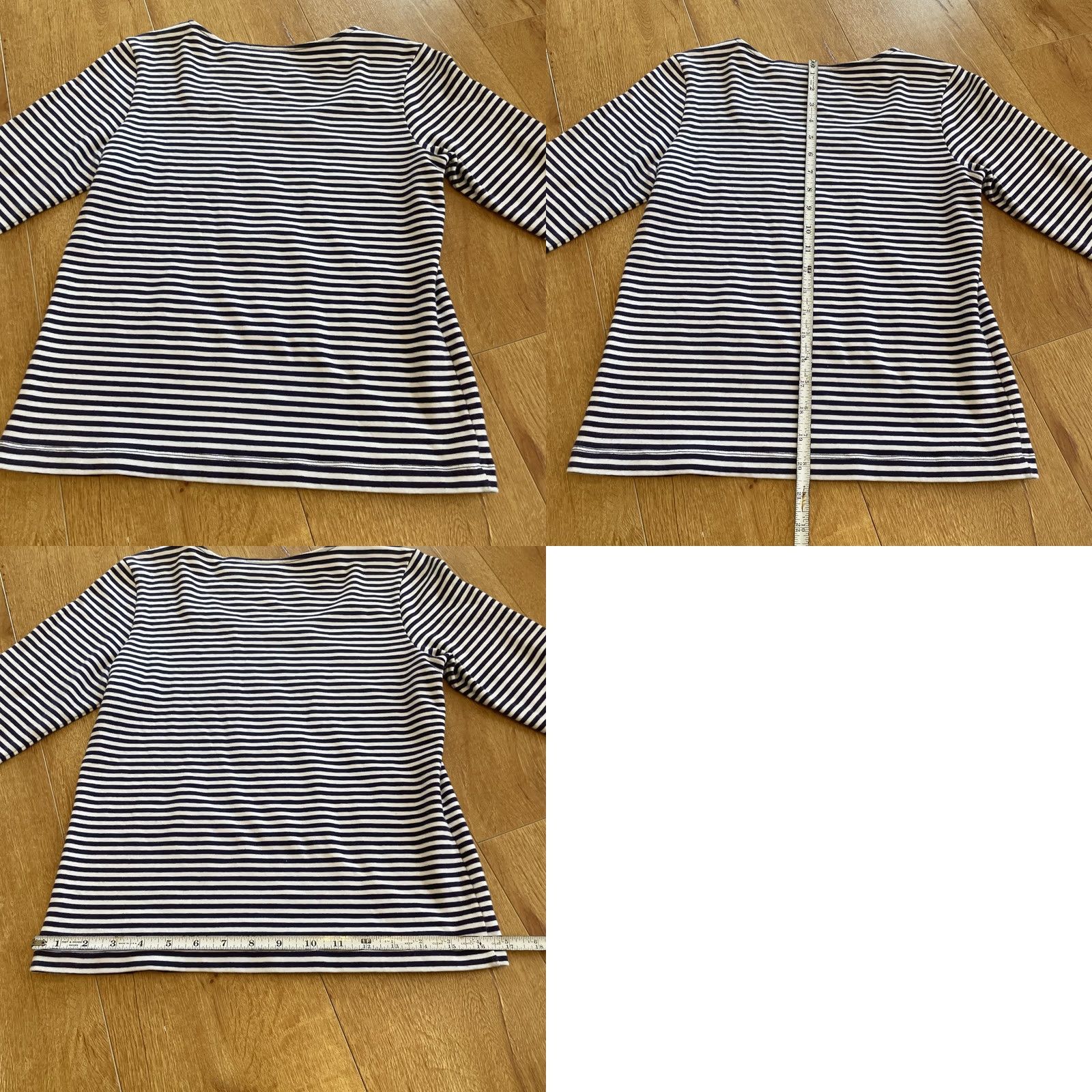 Vintage VINTAGE Chico's Navy White Striped Shirt Studded Anchor Nautical Top Cruise M Womens Size XS / US 0-2 / IT 36-38 - 8 Thumbnail