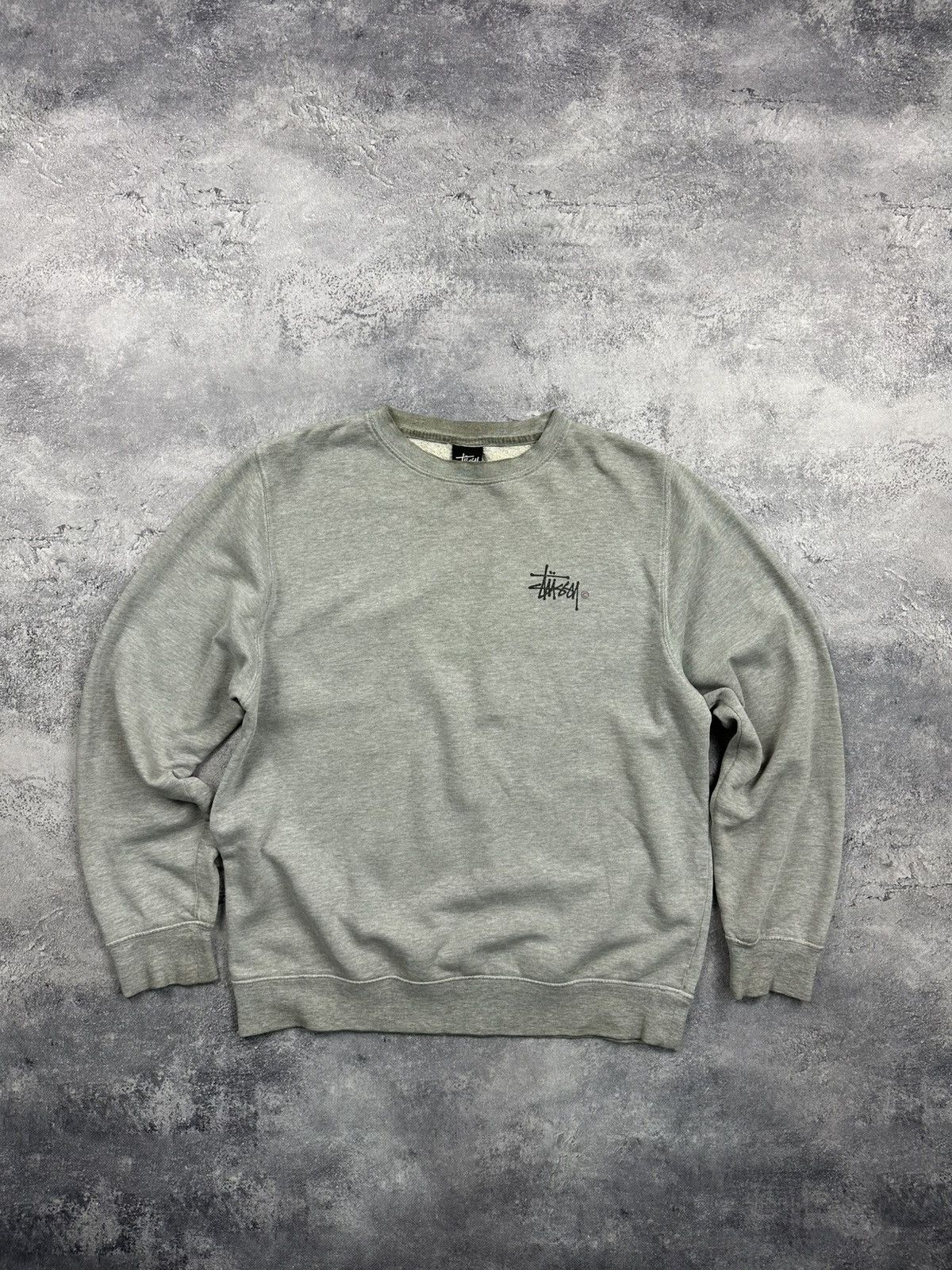 Stussy Vintage Stussy Sweatshirt Big Logo Rare Y2K Grey Pullover Size US M / EU 48-50 / 2 - 2 Thumbnail