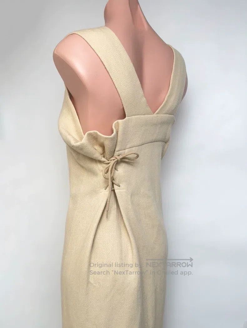 Yohji Yamamoto Yohji Yamamoto size os Beige corded suspender dress Size M / US 6-8 / IT 42-44 - 7 Thumbnail