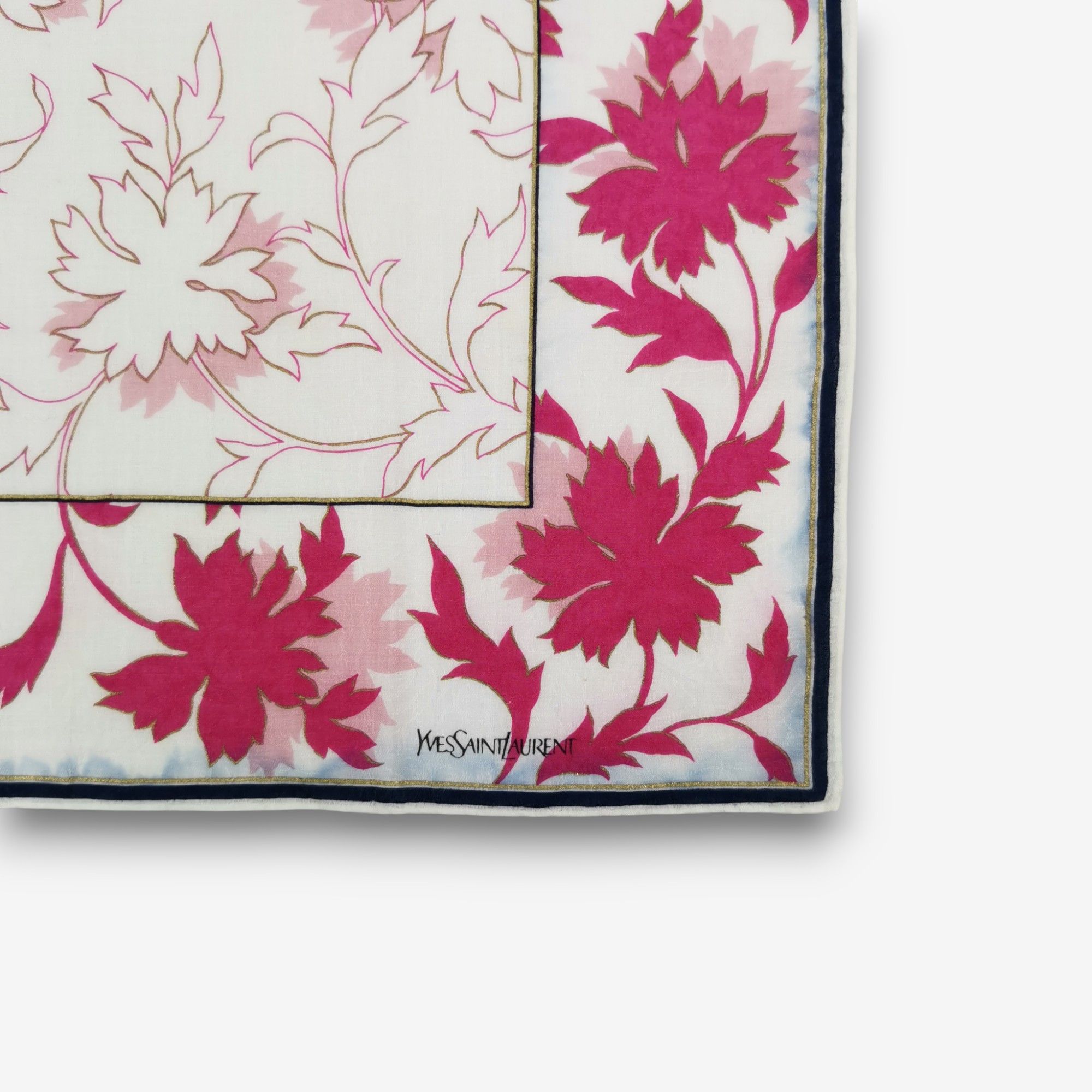 Japanese Brand Vintage Yves Saint Laurent Handkerchief Neckerchief Bandana Size ONE SIZE - 3 Thumbnail
