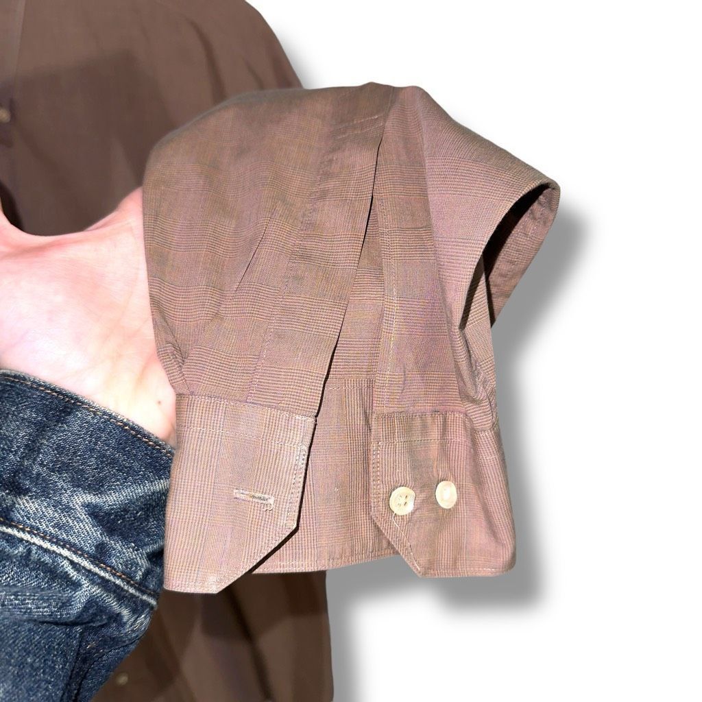 Hugo Boss 90s Hugo Boss Brown Glencheck Button Down Sport Shirt Size L Size US L / EU 52-54 / 3 - 8 Thumbnail