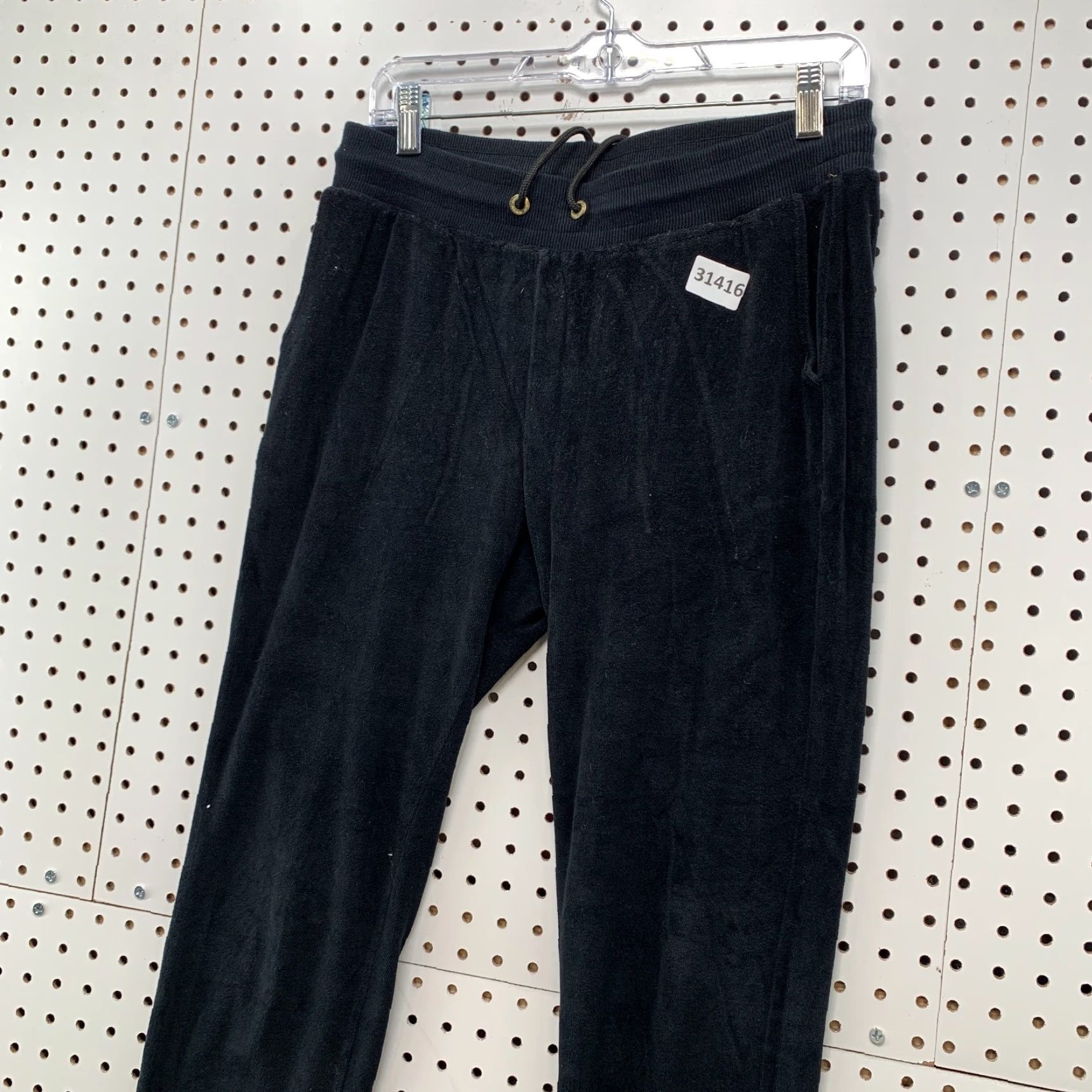 Bebe Bebe SportVelour Jogger Pants Womens Size S 30x27.5 Black Rhinestones Jogger Activewear Women 90s Decade Flair Size 28" / US 6 / IT 42 - 4 Thumbnail