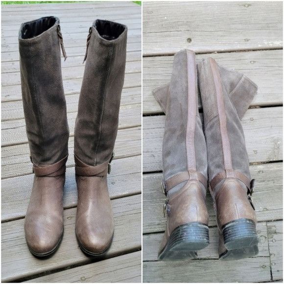 Vintage Vintage 90s y2k Brown Leather Suede Buckle Knee High Tall Eq Size US 8 / IT 38 - 4 Thumbnail
