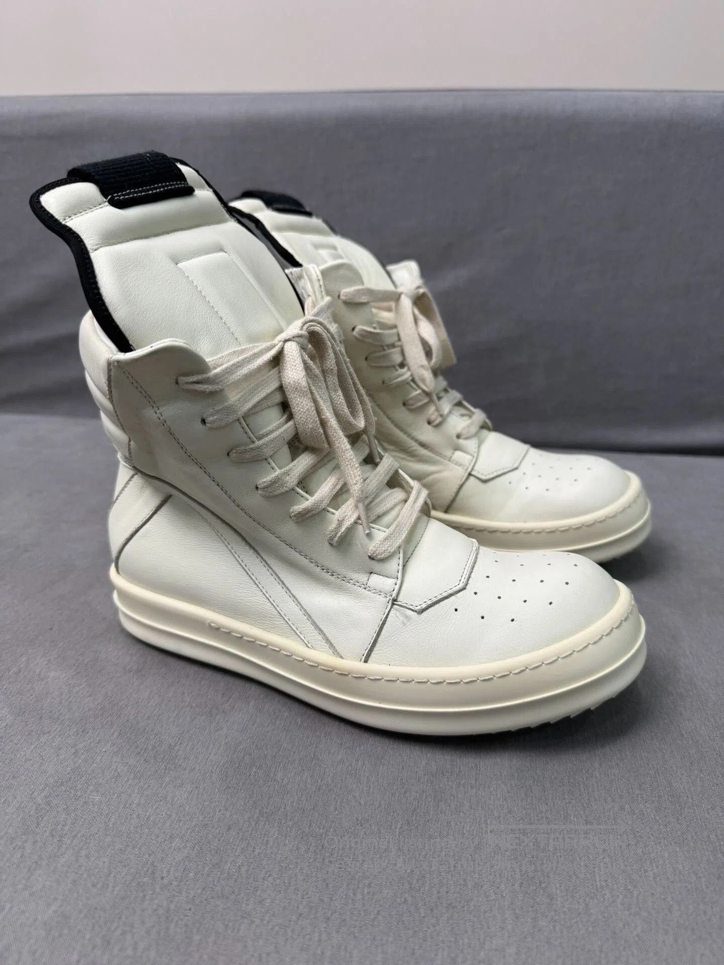 Rick Owens Rick Owens White High-Top Sneakers Size 36. Size US 6 / EU 39 - 2 Thumbnail