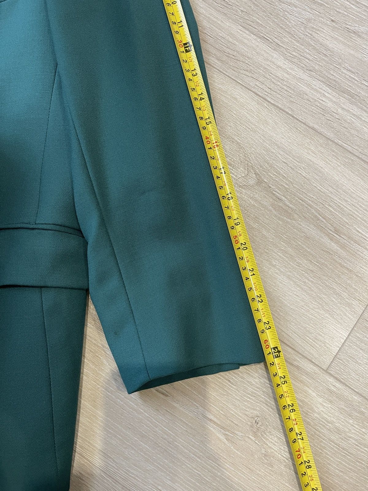 Louis Feraud Louis Féraud Paris Vintage Pure New Wool Blazer Green Size 40S - 12 Thumbnail
