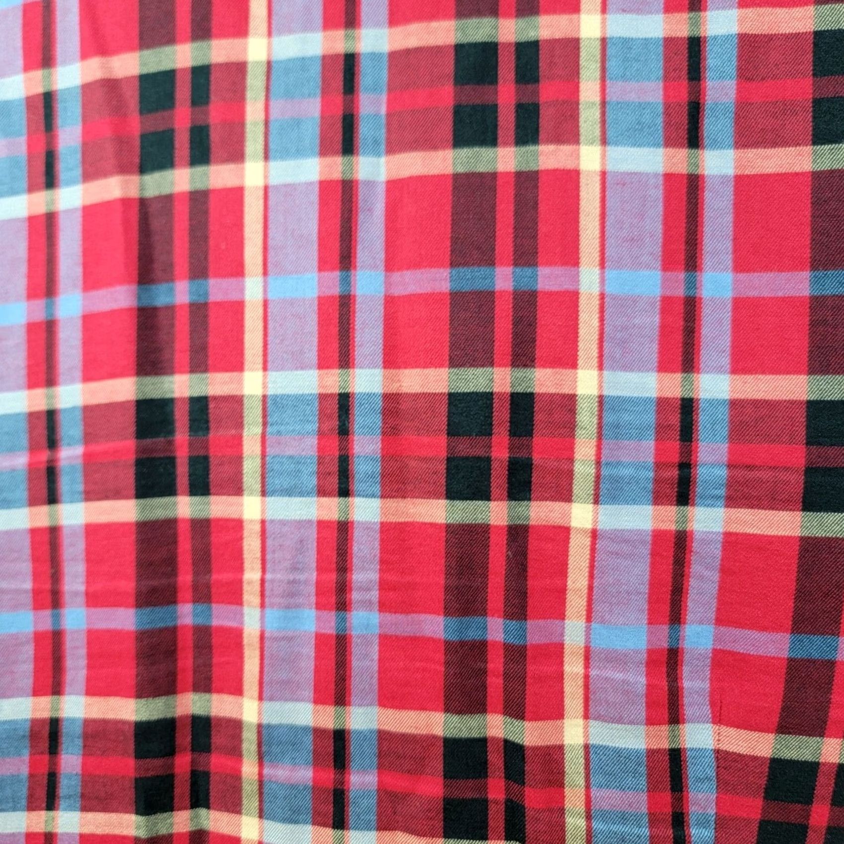Vintage Stain Resistant Red Plaid Button Shirt Womens 3X Pockets Long Sleeve Tunic Size XXL / US 16-18 / IT 52-54 - 6 Thumbnail
