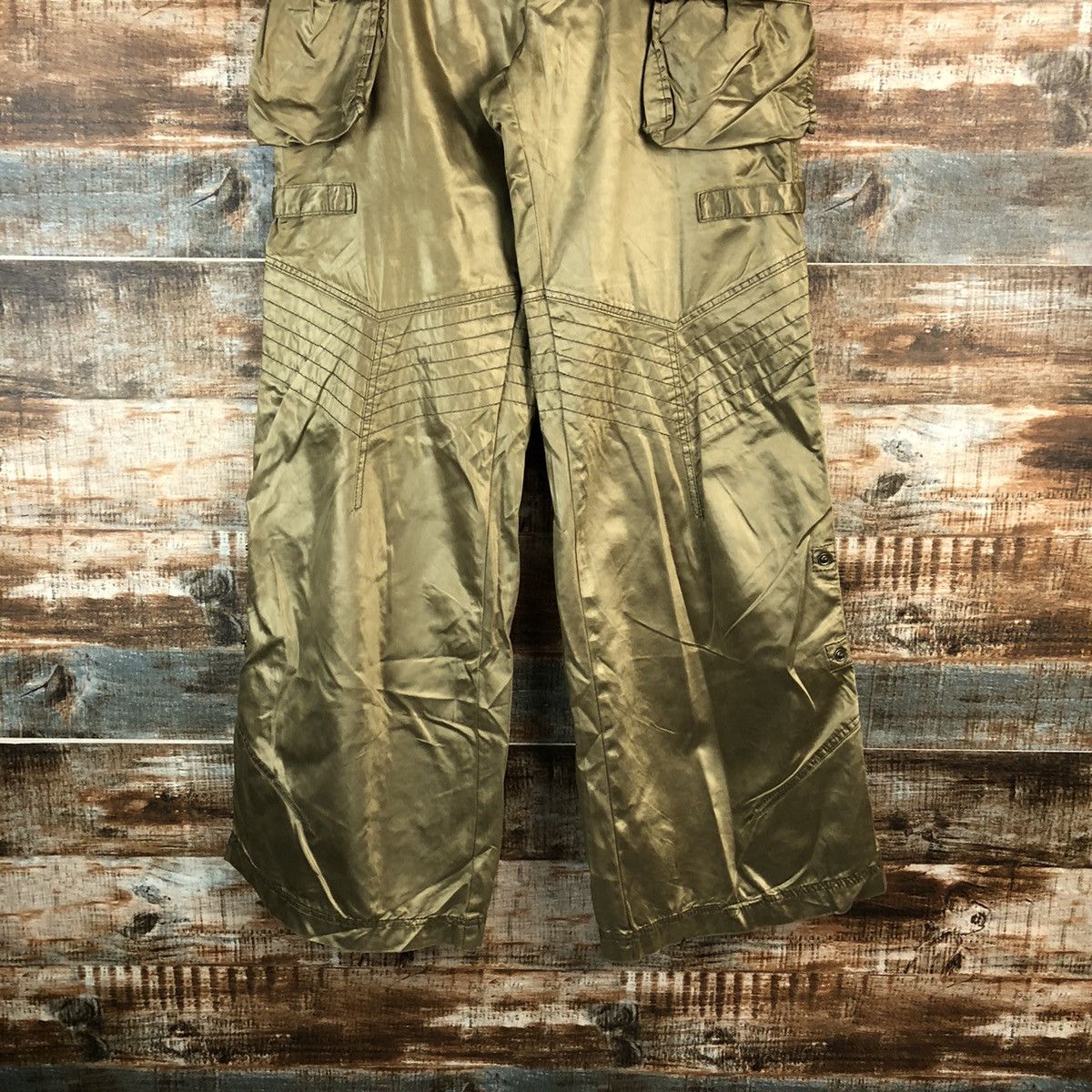 Japanese Brand Pride Brown Cargo utility Multipocket Pants #A2532 Size 27" / US 4 / IT 40 - 3 Thumbnail
