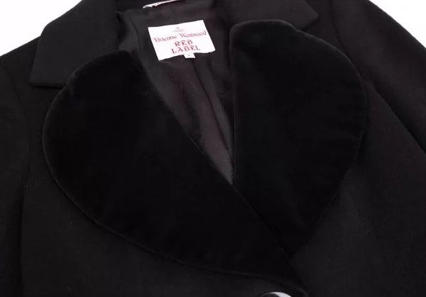 Vivienne Westwood Vivienne Westwood Black velvet love collar wool coat Size S / US 4 / IT 40 - 4 Thumbnail