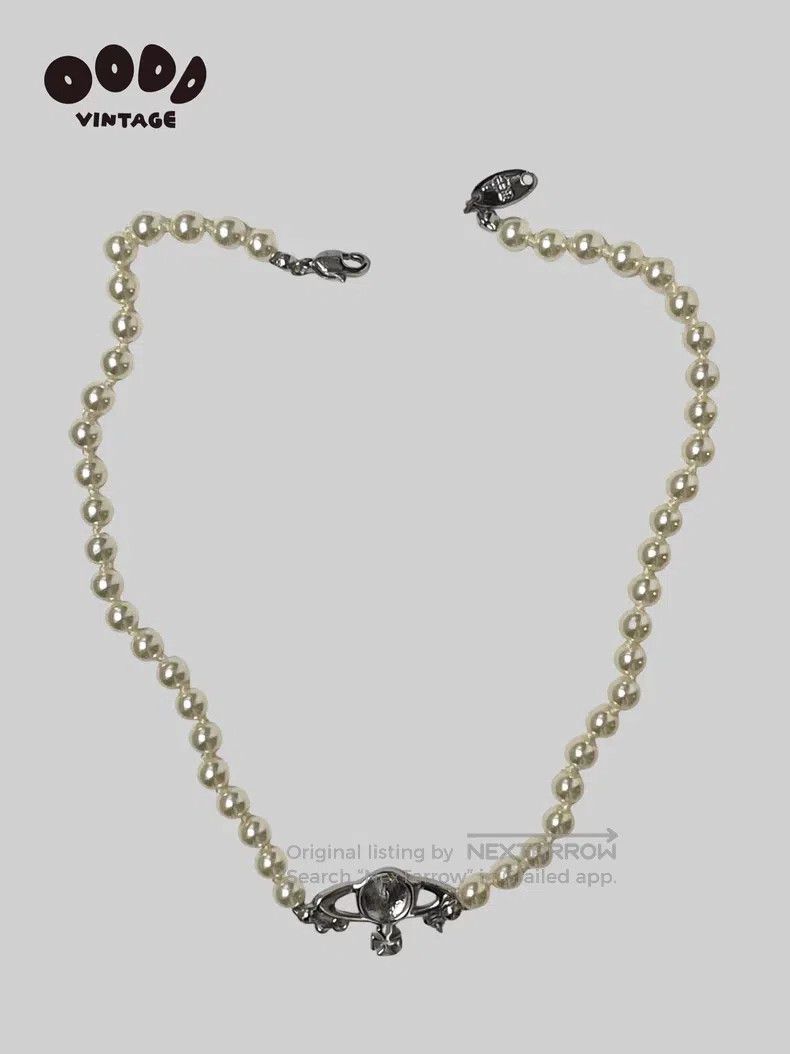 Vivienne Westwood Vivienne Westwood Saturn Pearl Necklace Choker Size ONE SIZE - 4 Thumbnail