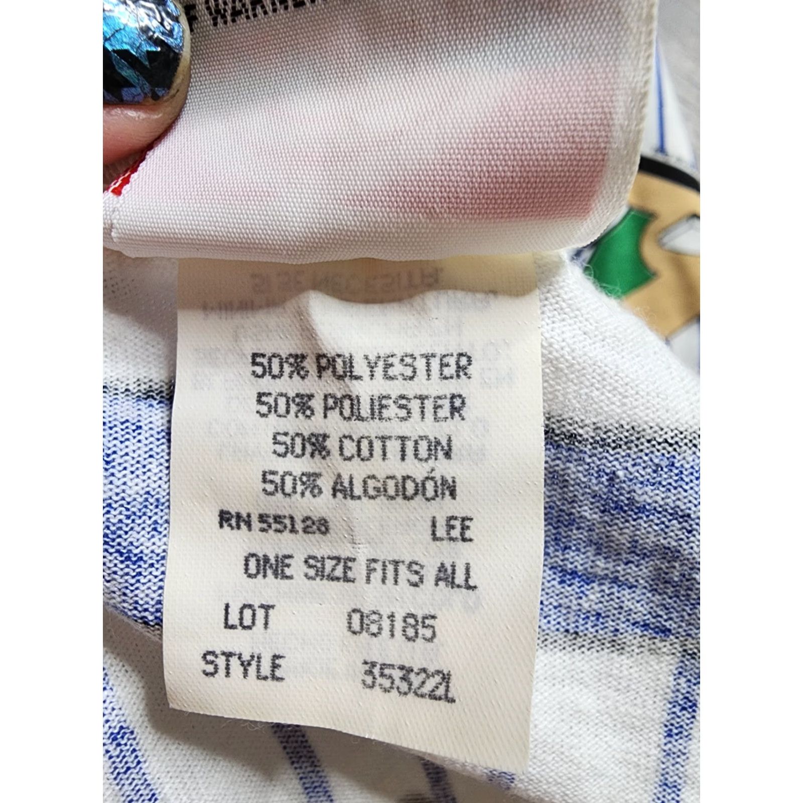 Vintage VTG 1995 Bugs Bunny Looney Tunes Baseball Pajama Dress Shirt XL White Distressed Mens Size XL / US 12-14 / IT 48-50 - 5 Thumbnail
