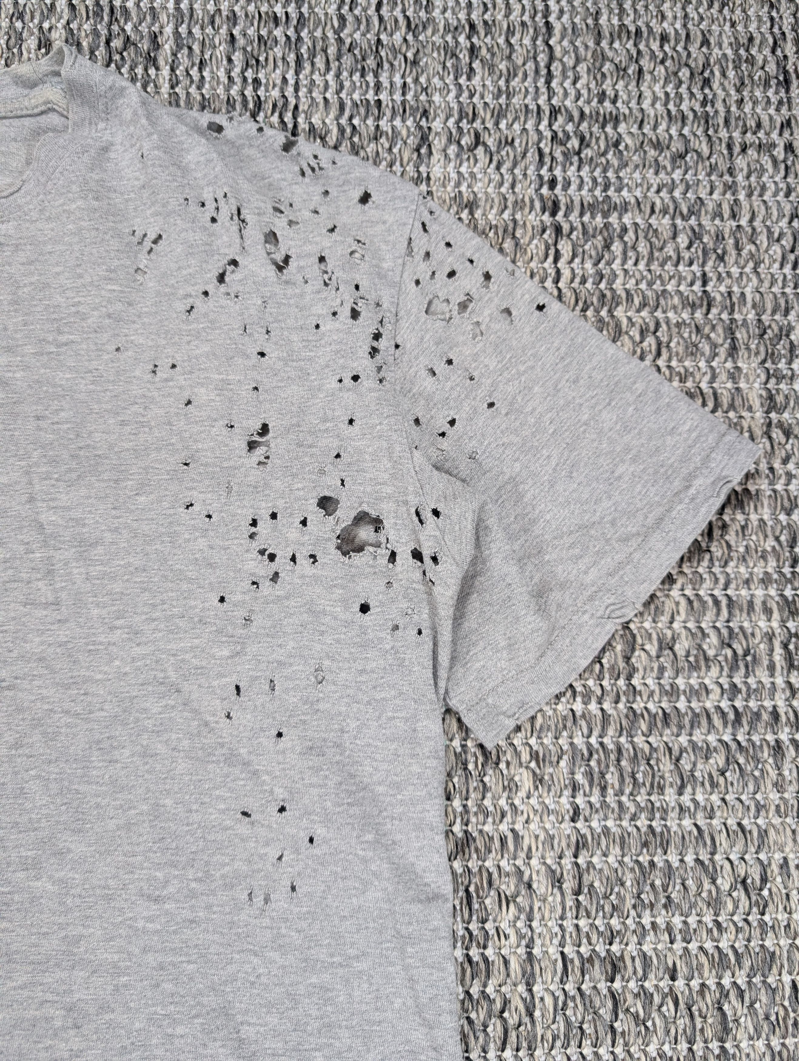 Balmain Balmain AW10 Shotgun Decarnin Ripped Distressed Tee Size US L / EU 52-54 / 3 - 4 Thumbnail