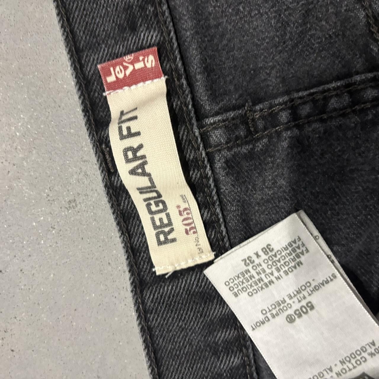 Levi's × Vintage Crazy Vintage Y2K/2000s Grunge Levis Black Essential Denim Jeans! Size US 38 / EU 54 - 8 Thumbnail