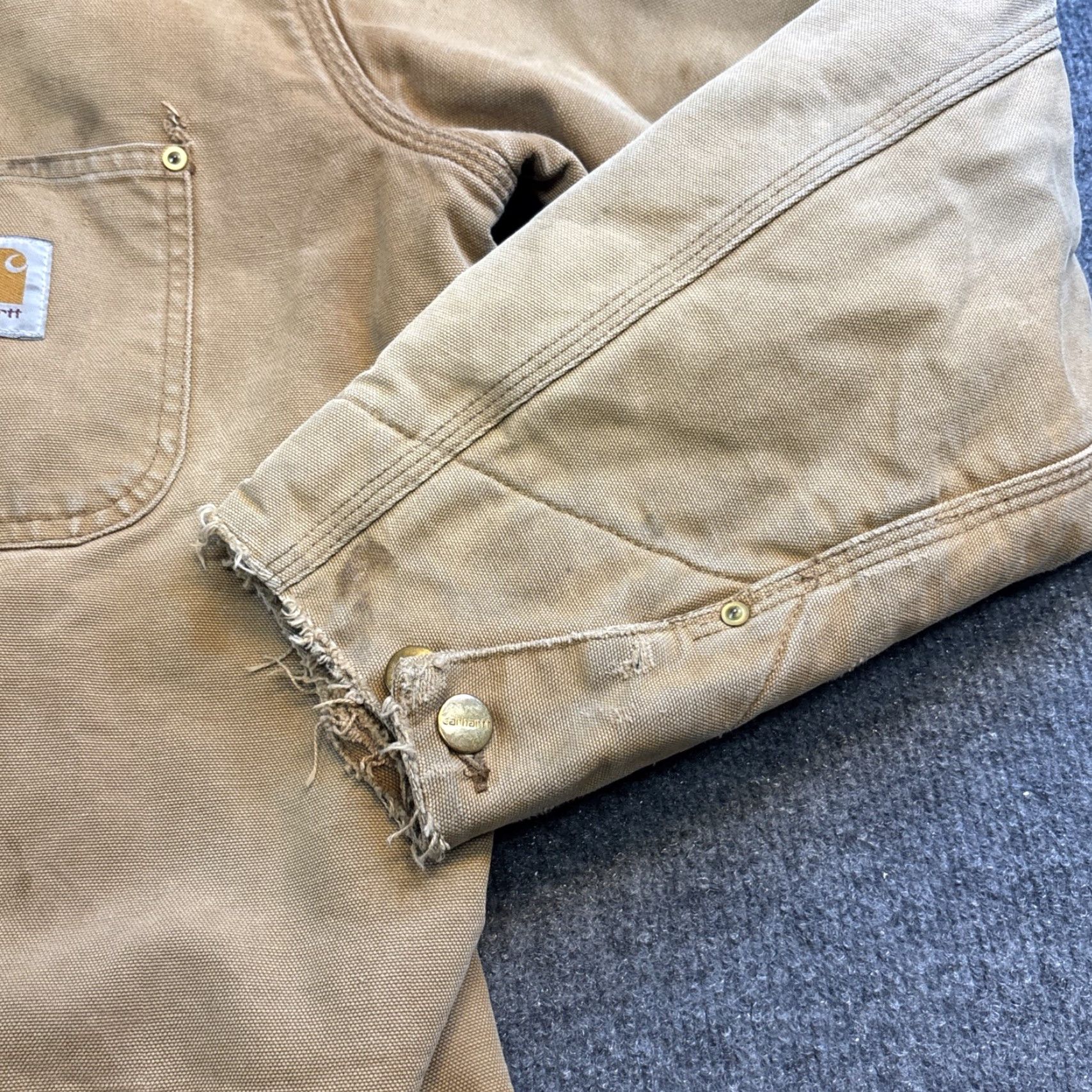 Carhartt VINTAGE Carhartt Barn Chore Coat Blanket Lined Mens 50 Brown Workwear Distressed Casual Size US M / EU 48-50 / 2 - 5 Thumbnail