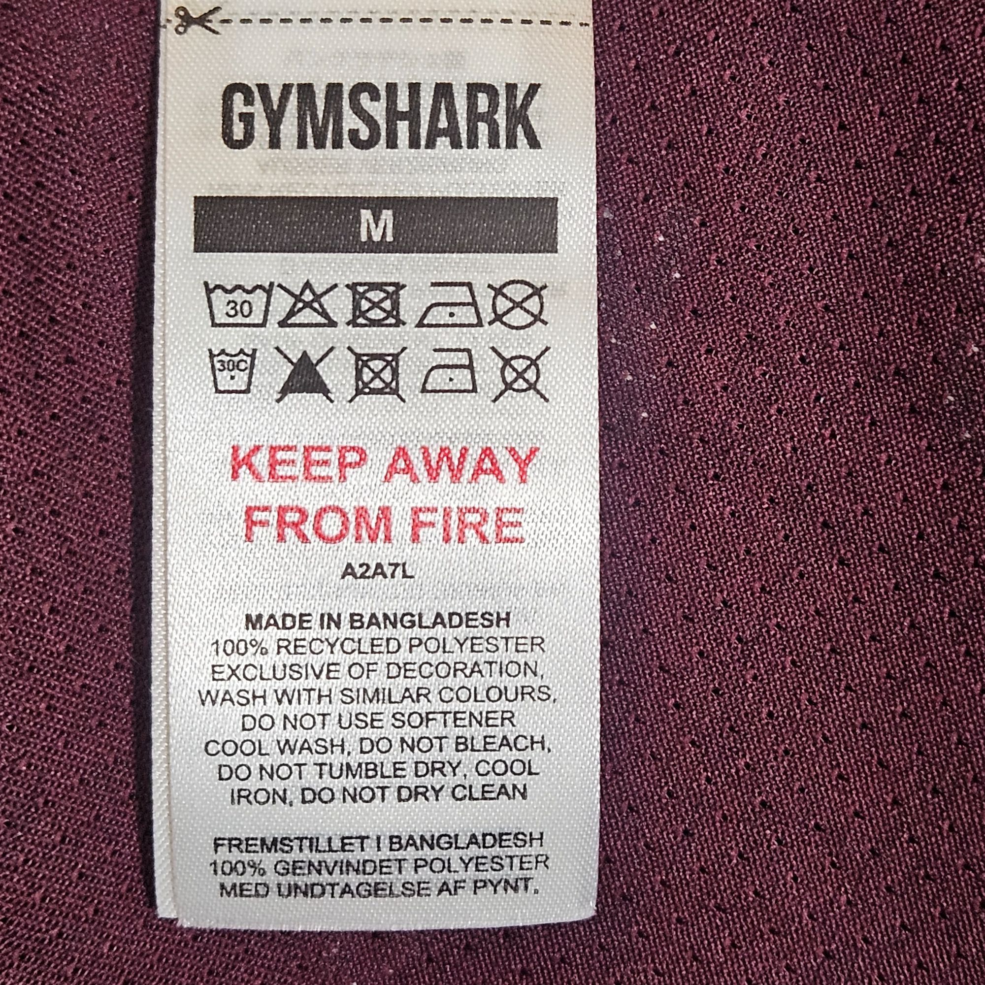 Gymshark Gymshark Men's Long Sleeve Shirt Burgundy M Athflow Gorpcore Size US M / EU 48-50 / 2 - 5 Thumbnail