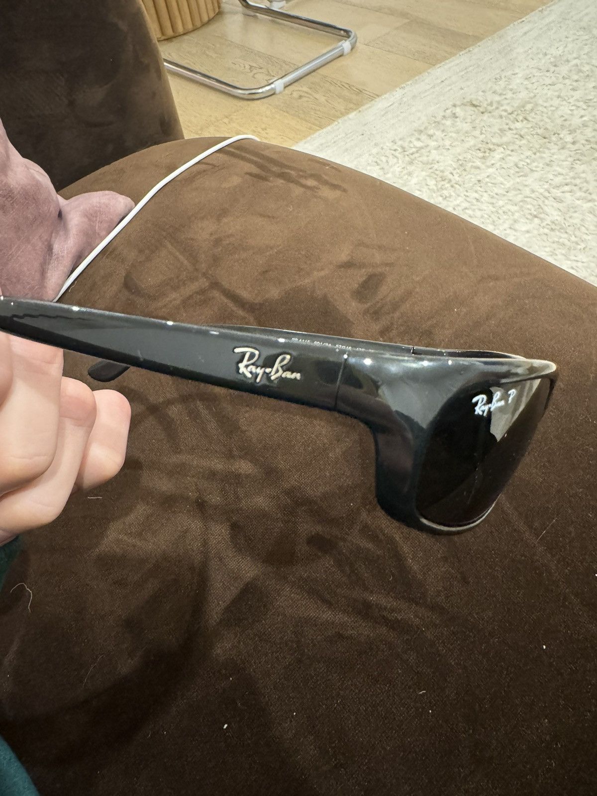 RayBan RayBan slim rectangular polarised sunglasses Size ONE SIZE - 5 Thumbnail