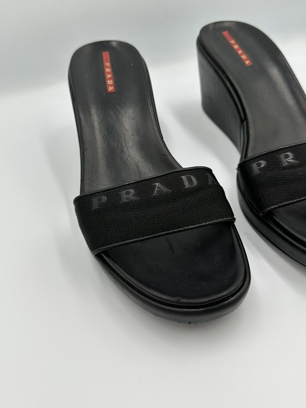 Prada Prada leather wedge sandals with dustbag Size US 8 / IT 38 - 11 Thumbnail
