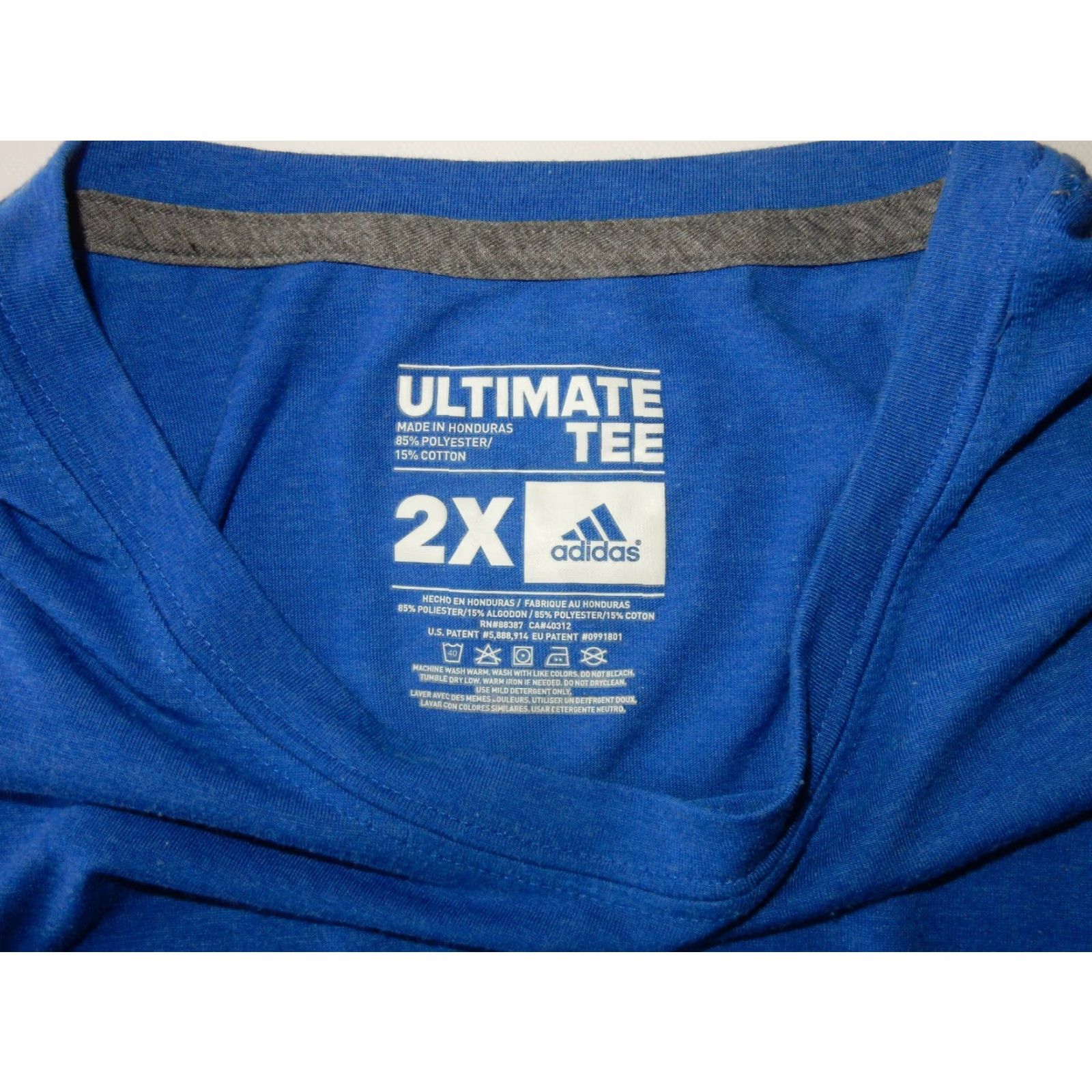 Adidas Adidas Men's T Shirt XXL Climalite Activewear Short Sleeve Polyester Blue Mens 2XL Size US XXL / EU 58 / 5 - 3 Thumbnail