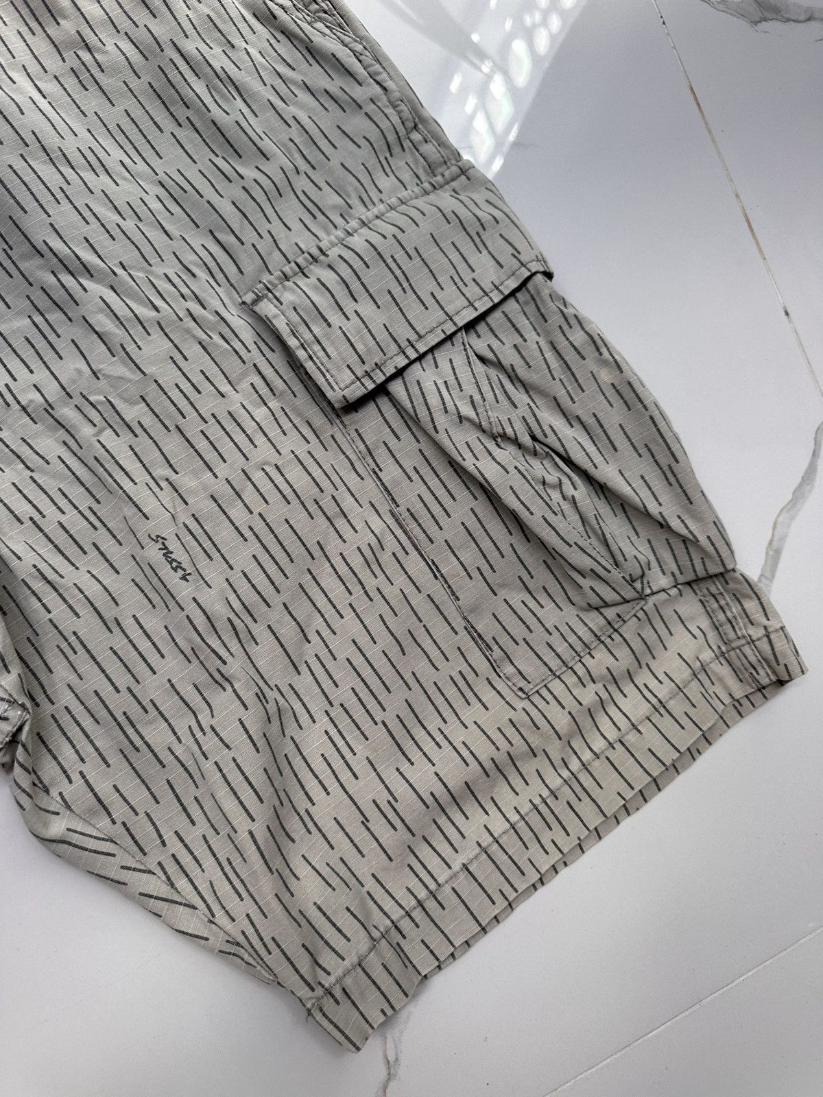 Stussy × Vintage STUSSY VINTAGE MONOLOGO STREETWEAR CARGO SHORTS Size US 34 / EU 50 - 4 Thumbnail