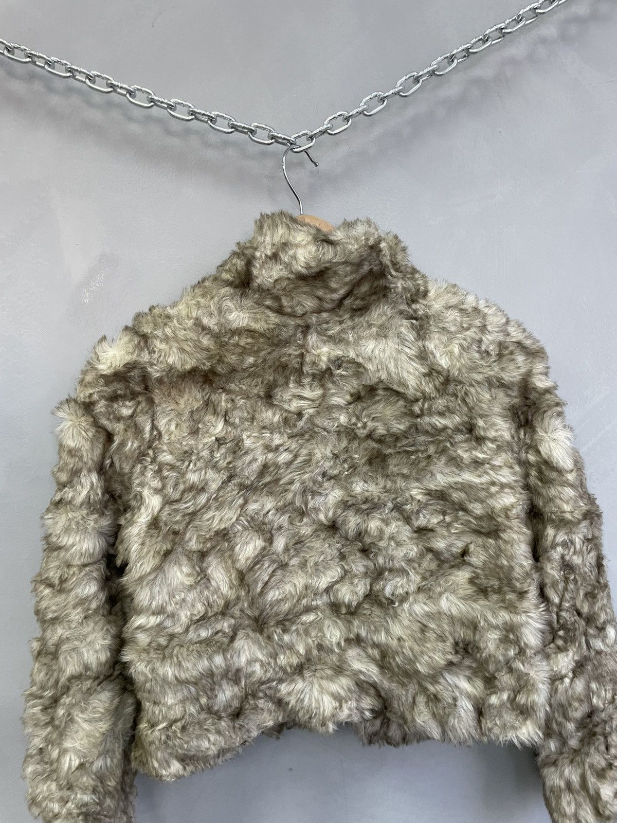 Le Grande Bleu (L.G.B.) RARE vintage faux fur BARBIE CROPPED coat jacket Y2K Size M / US 6-8 / IT 42-44 - 11 Thumbnail