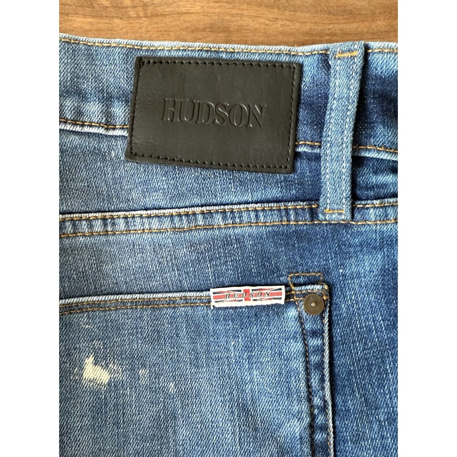Hudson Hudson Blake Jeans Mens 36 Slim Straight Blue Splatter Size US 36 / EU 52 - 6 Thumbnail