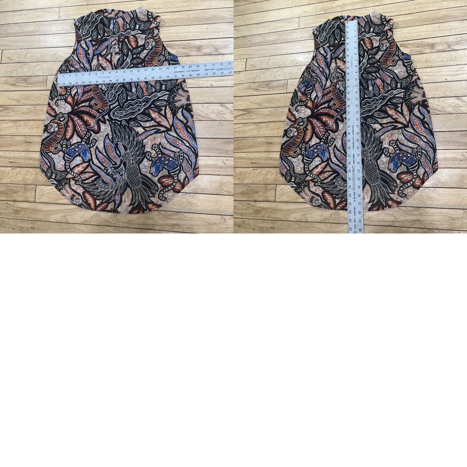 H&M H&M Tank Top Button Shirt Women M Lizard Print Southwestern Aztec Boho Sheer M Size M / US 6-8 / IT 42-44 - 11 Thumbnail