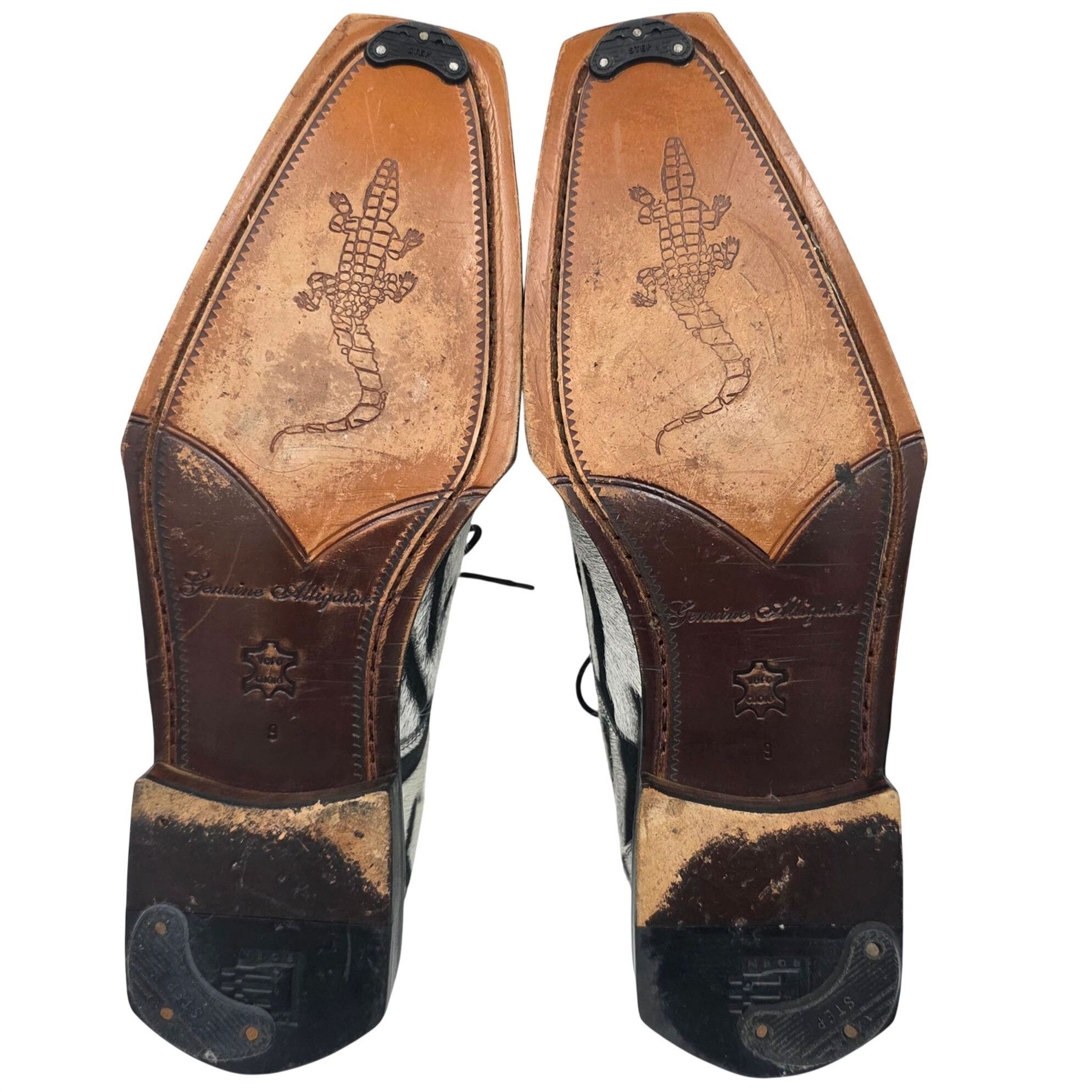 David Eden Vintage David Eden Men 9 Alligator Pony Hair Zebra Spectator Size US 9 / EU 42 - 3 Thumbnail
