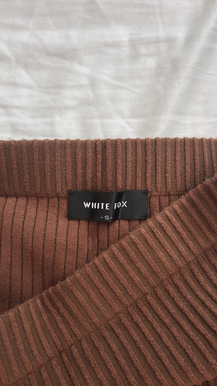 Other WHITE FOX BOUTIQUE BROWN RIBBED SKIRT Size 27" / US 4 / IT 40 - 2 Thumbnail