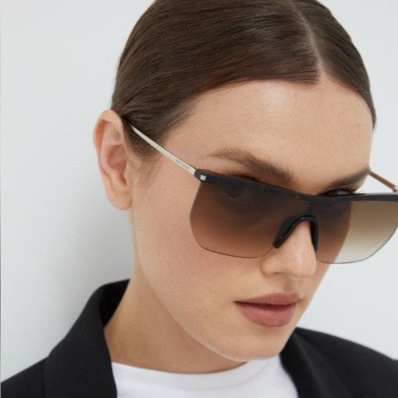 Saint Laurent Paris NEW SAINT LAURENT SL 519 MASK 003 BROWN GRADIENT WOMEN SL519 Size ONE SIZE - 1 Thumbnail