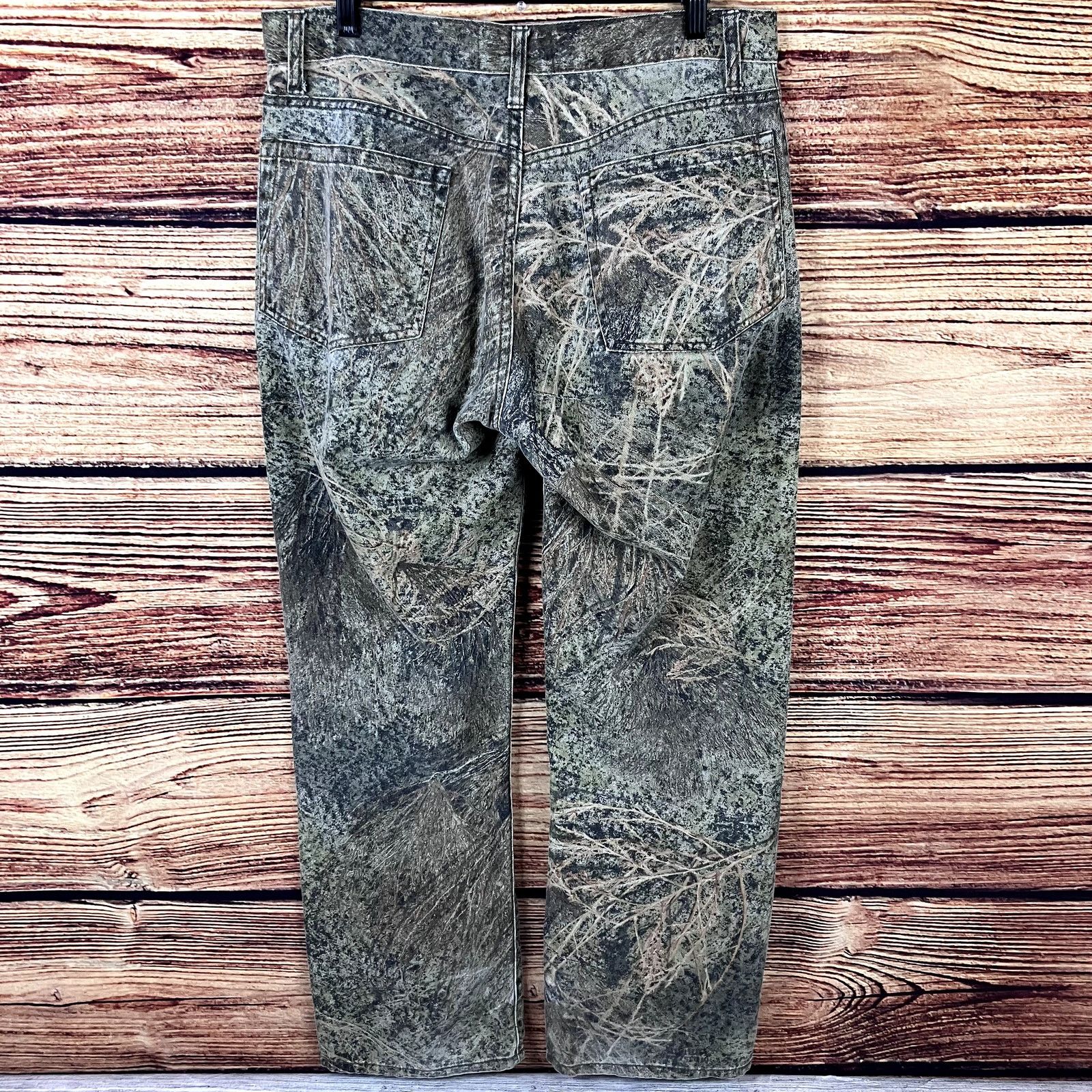 Vintage Mossy Oak Camouflage Denim Straight Leg Jeans Size US 32 / EU 48 - 3 Thumbnail