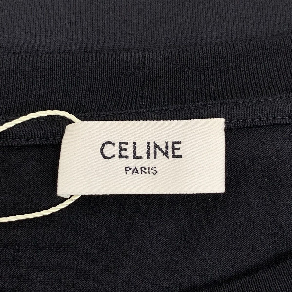 Celine Celine Black Triomphe Embroidered Short Sleeve T-shirt K26WX Size US S / EU 44-46 / 1 - 6 Thumbnail