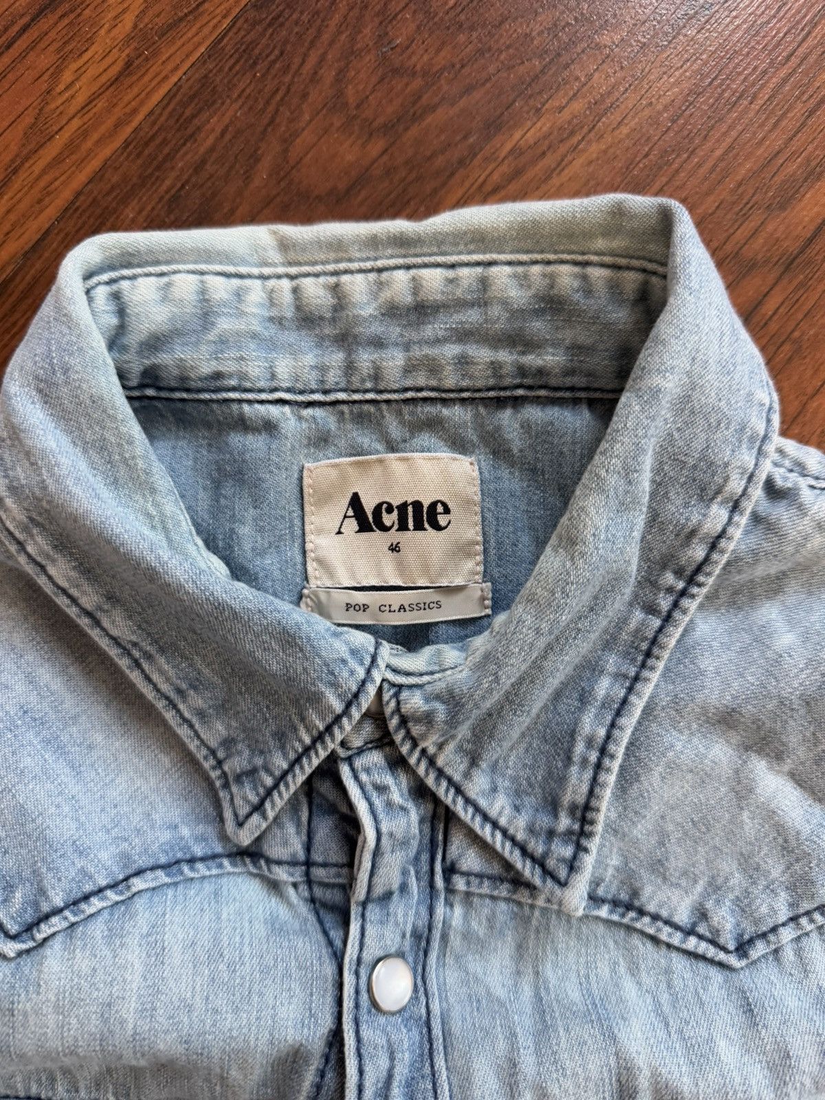 Acne Studios ACNE STUDIOS Western Denim Button-Up Shirt Small 46 Navy Size US S / EU 44-46 / 1 - 3 Thumbnail
