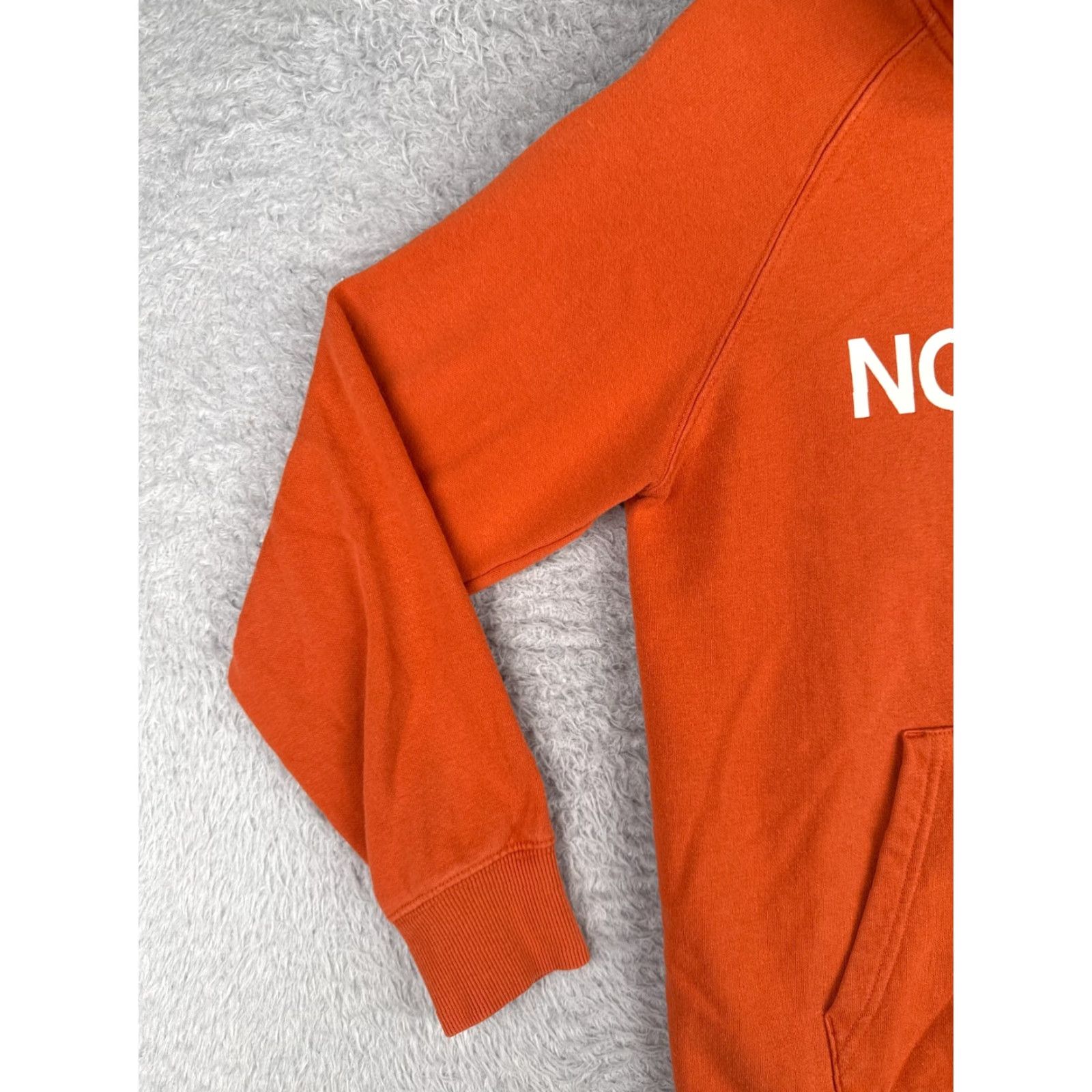 The North Face The North Face Womens Hoodie S Orange Pocket Pullover Cotton Blend Logo Size S / US 4 / IT 40 - 3 Thumbnail